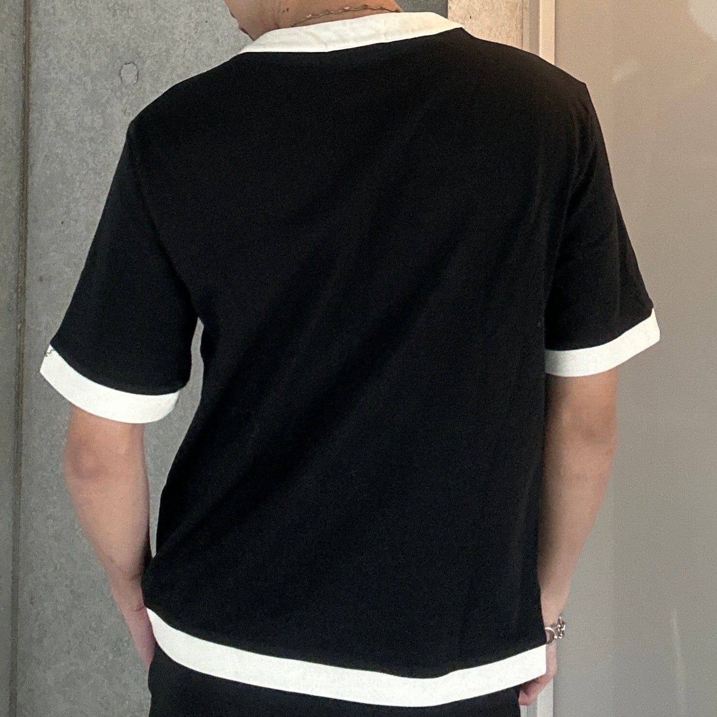 【3日間限定復活】トレンドバイカラーボタンTシャツ Ot20002