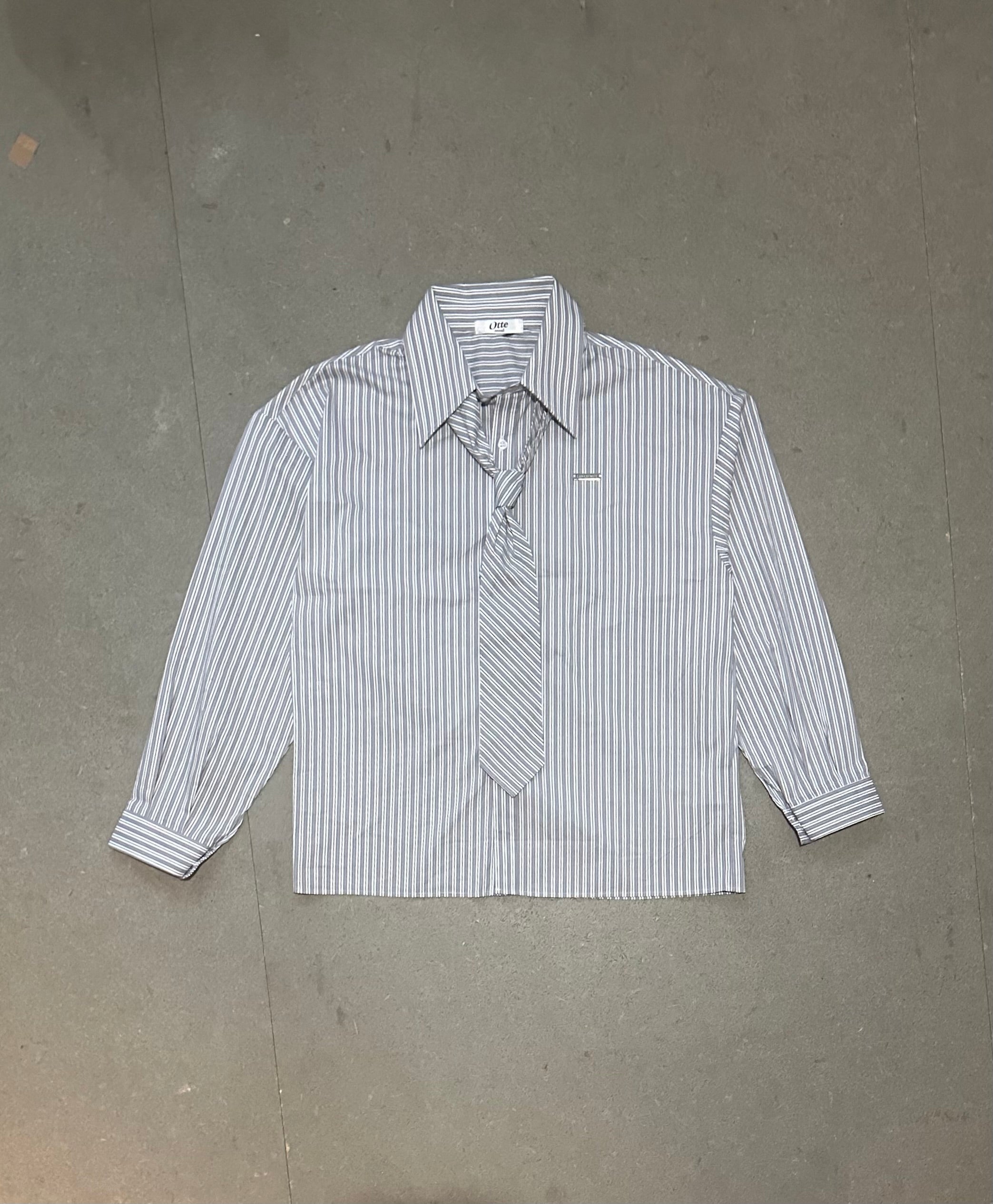 コリアンストライプボウタイシャツ Ot20025