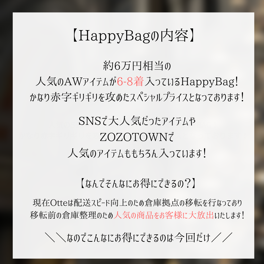 Cセット!AW HAPPY BAG