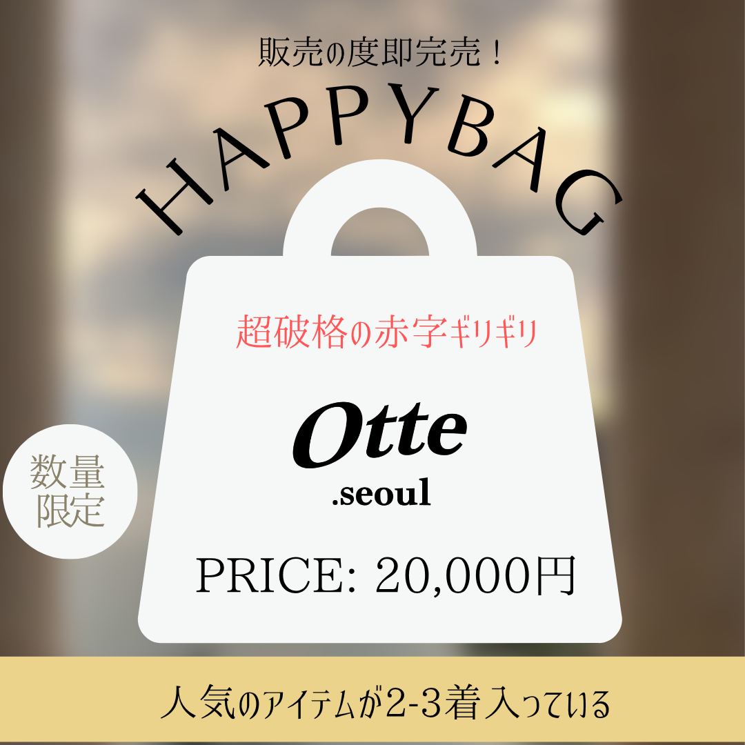 超赤字ギリギリ!AW HAPPY BAG🤍