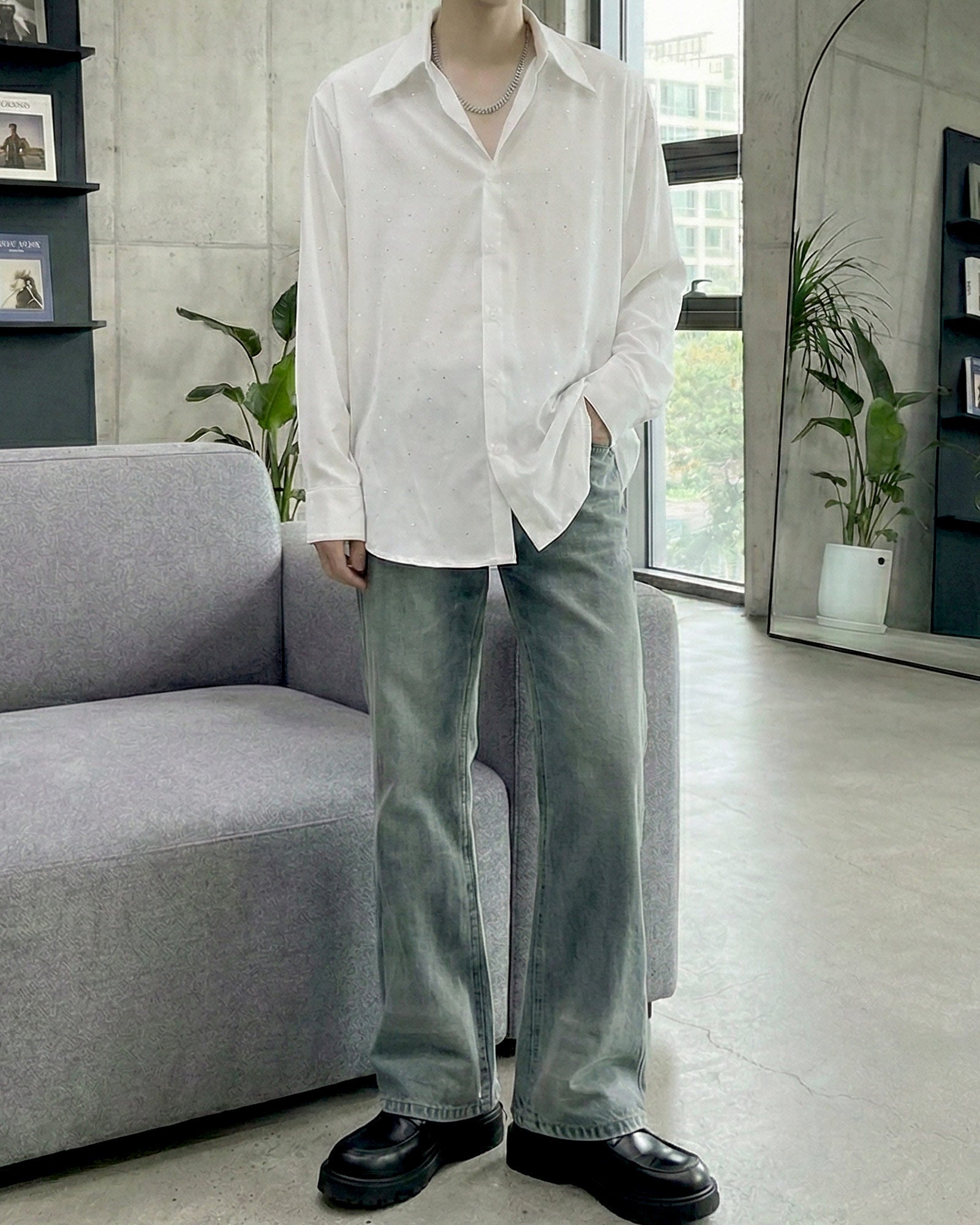 スパークルオープンカラーシャツ Ot20130