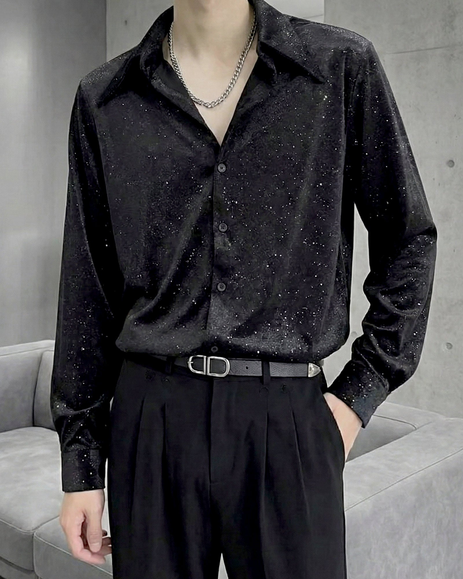 スパークルオープンカラーシャツ Ot20130