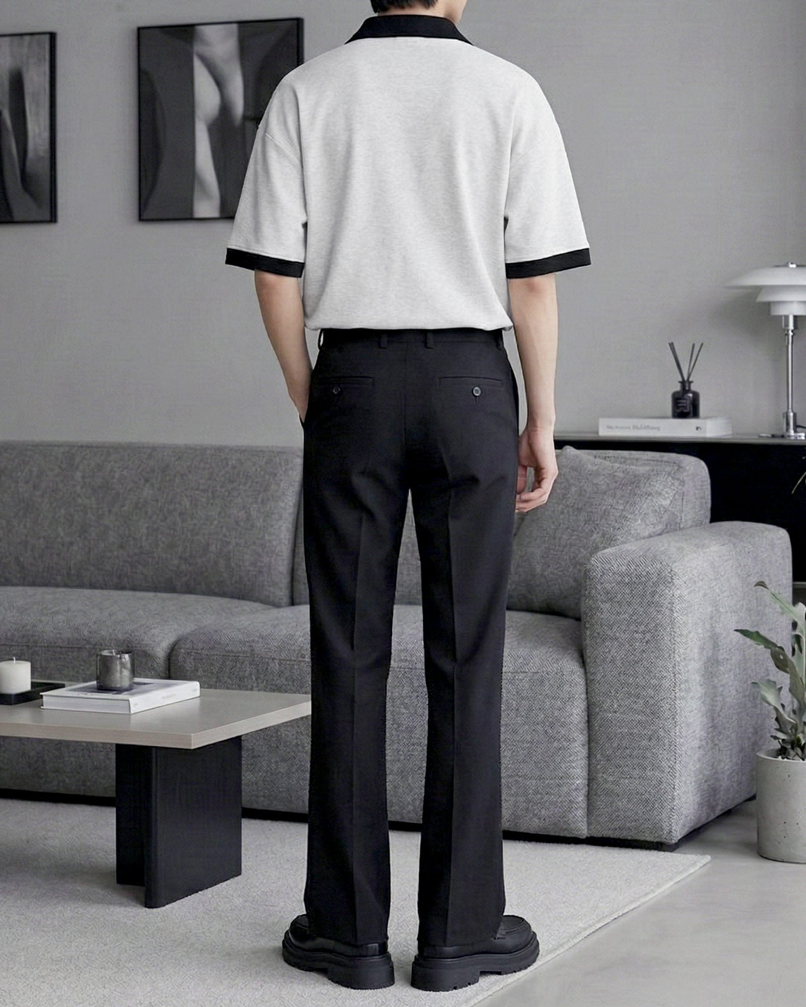 バイカラーハーフジップトップス Ot20147