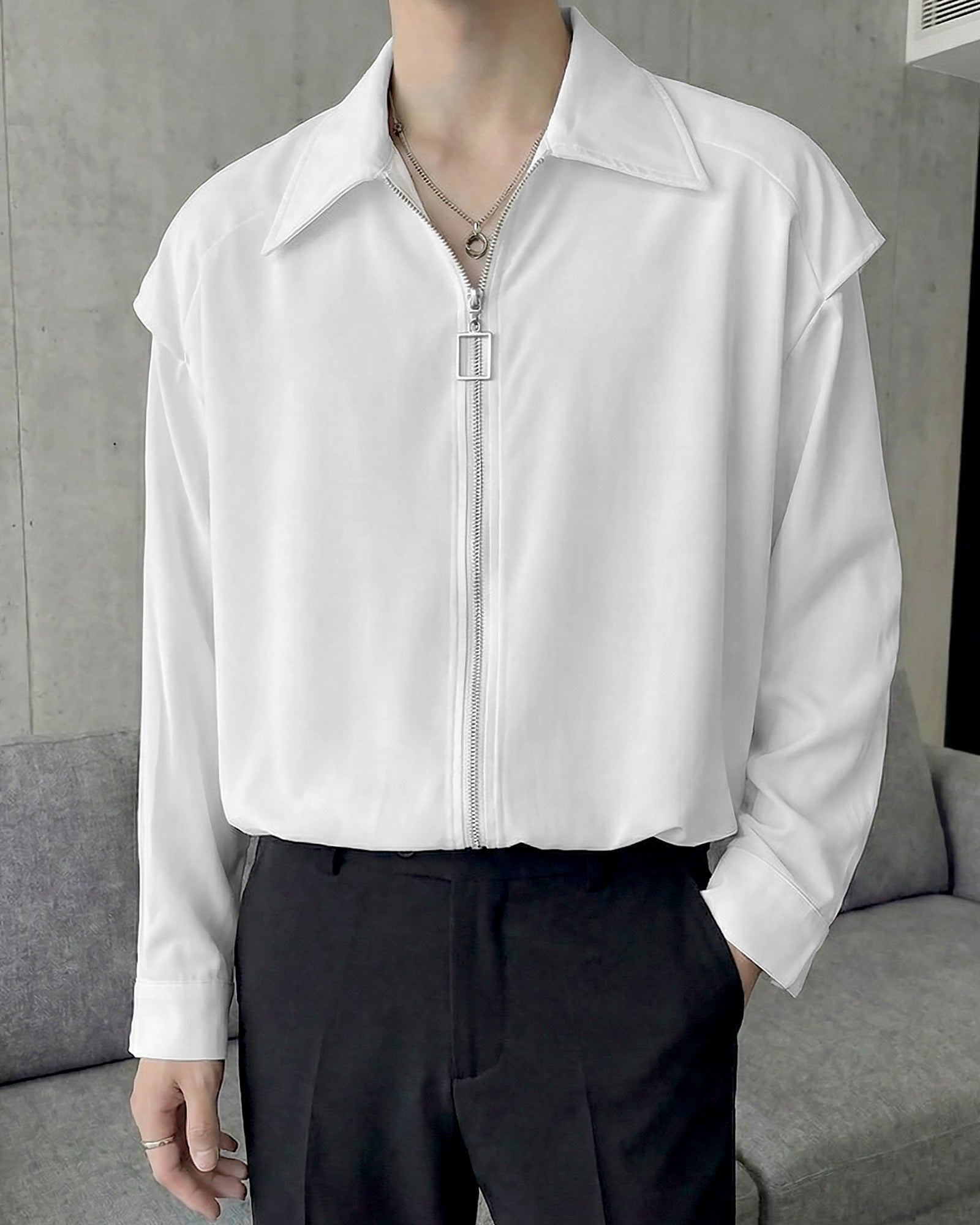 エッジラインモードジップシャツ Ot20150