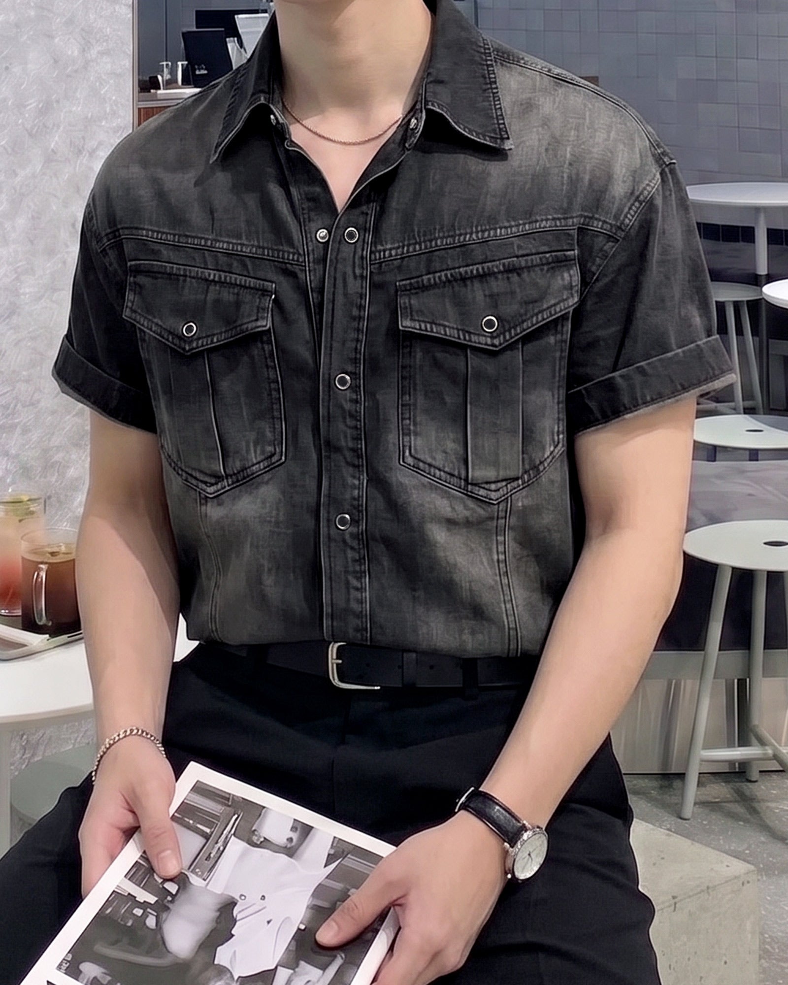 ウォッシュドデニムシャツ Ot20169