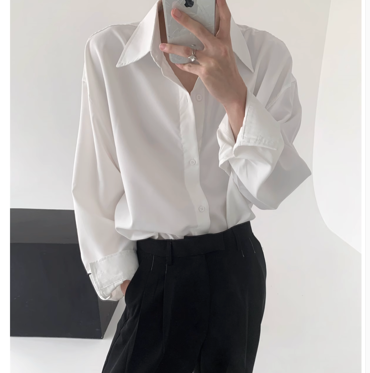 ビッグカラーシンプルシャツ Ot4565