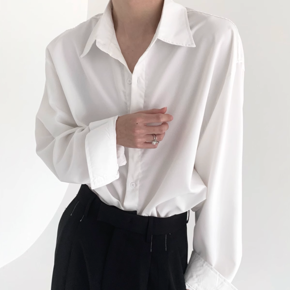 ビッグカラーシンプルシャツ Ot4565