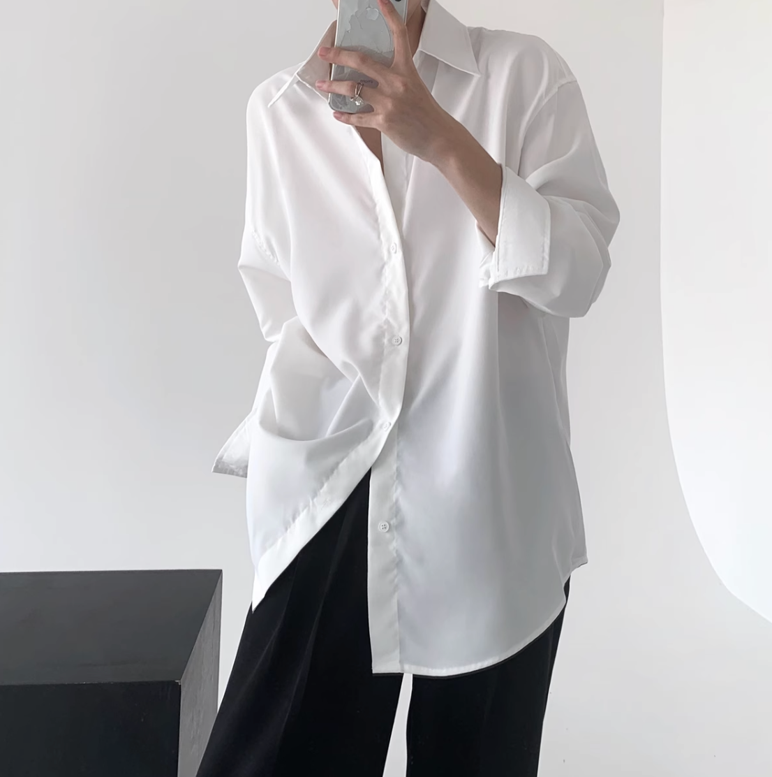 ビッグカラーシンプルシャツ Ot4565