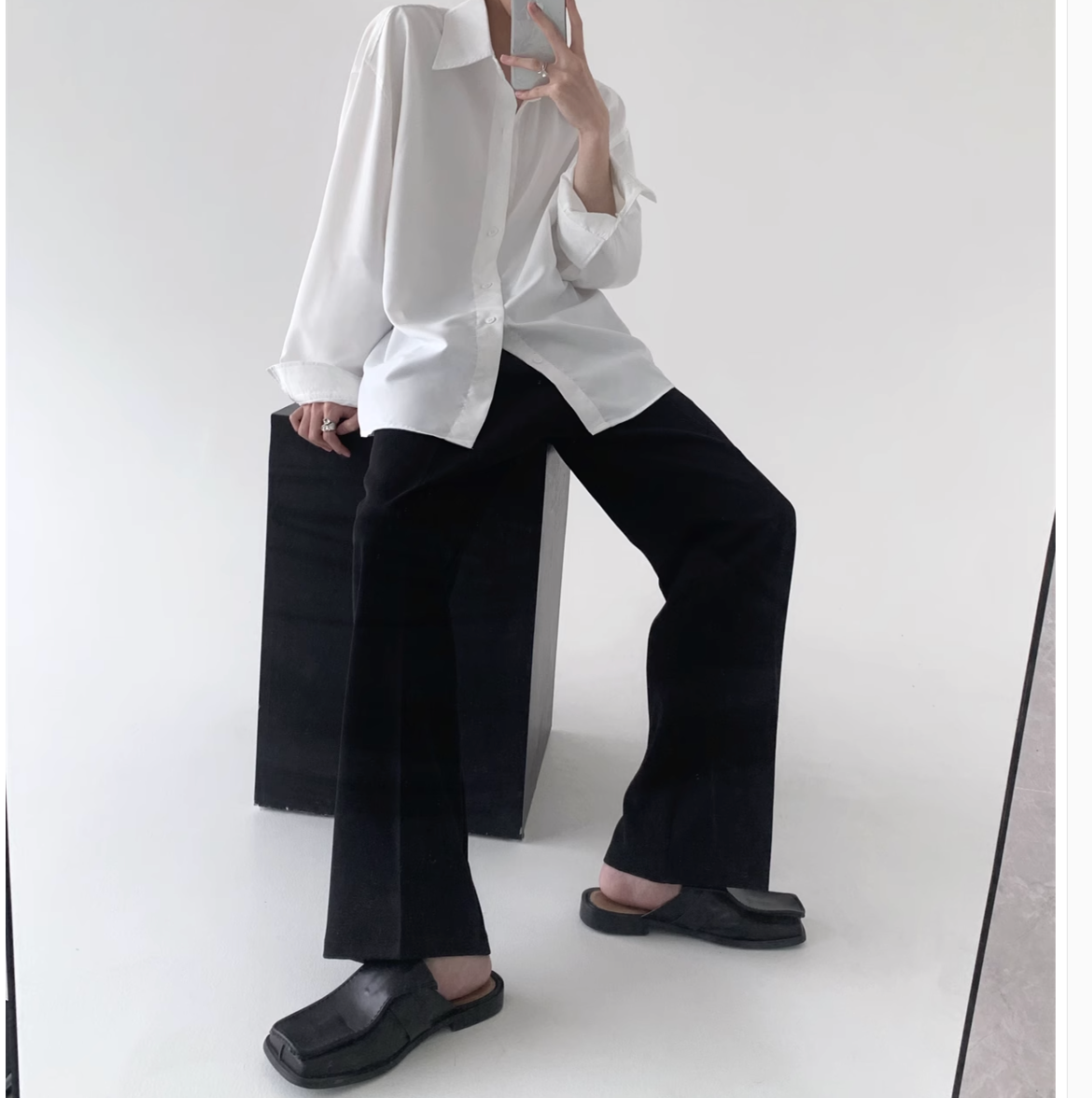 ビッグカラーシンプルシャツ Ot4565