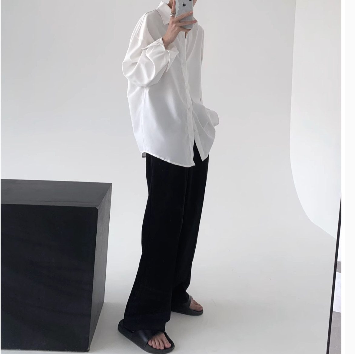 ビッグカラーシンプルシャツ Ot4565