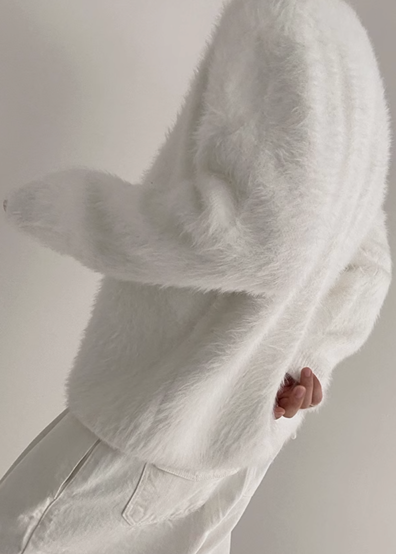 ラウンドネックシャギーニット Ot4574