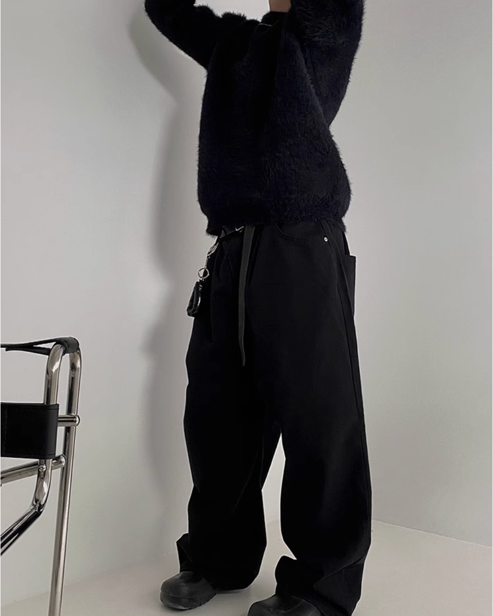 ラウンドネックシャギーニット Ot4574