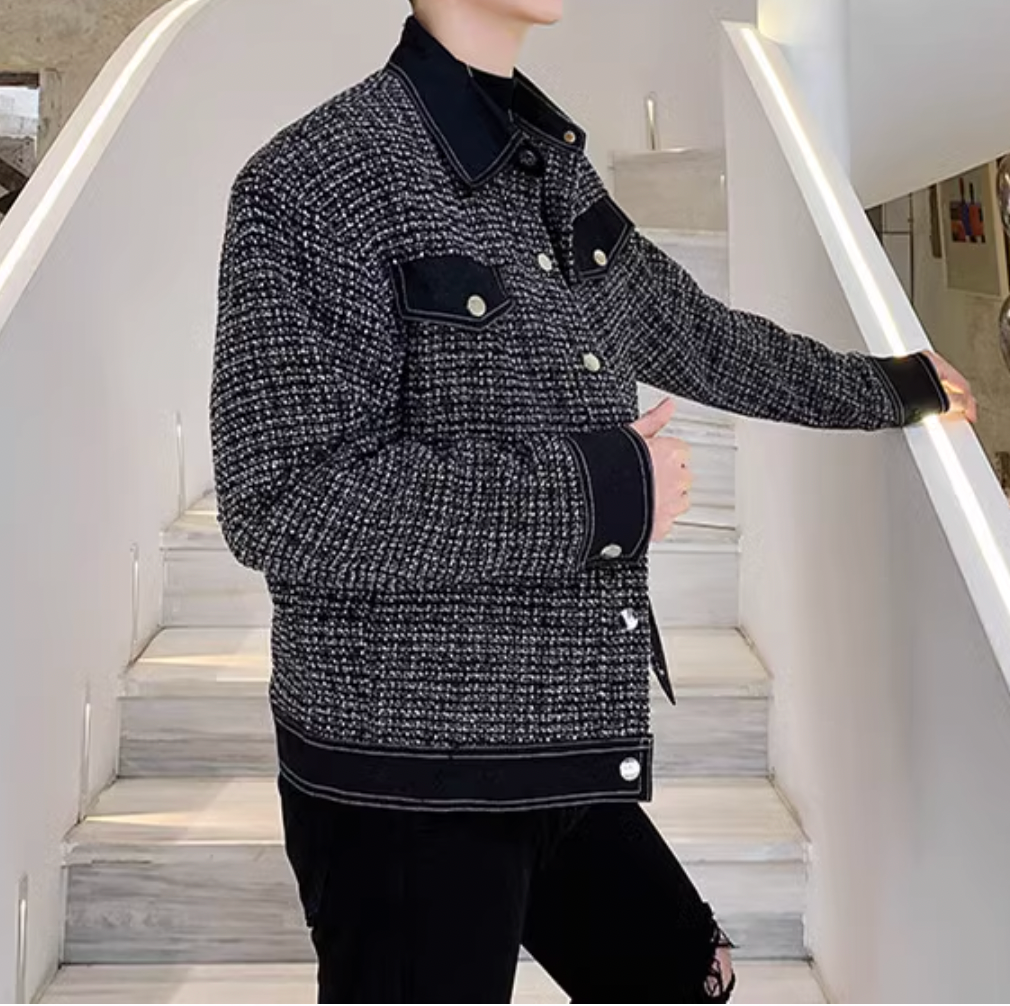 コントラストハンサムショートジャケット Ot4783