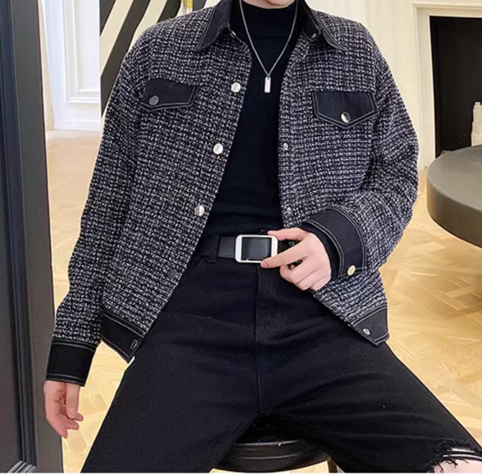 コントラストハンサムショートジャケット Ot4783