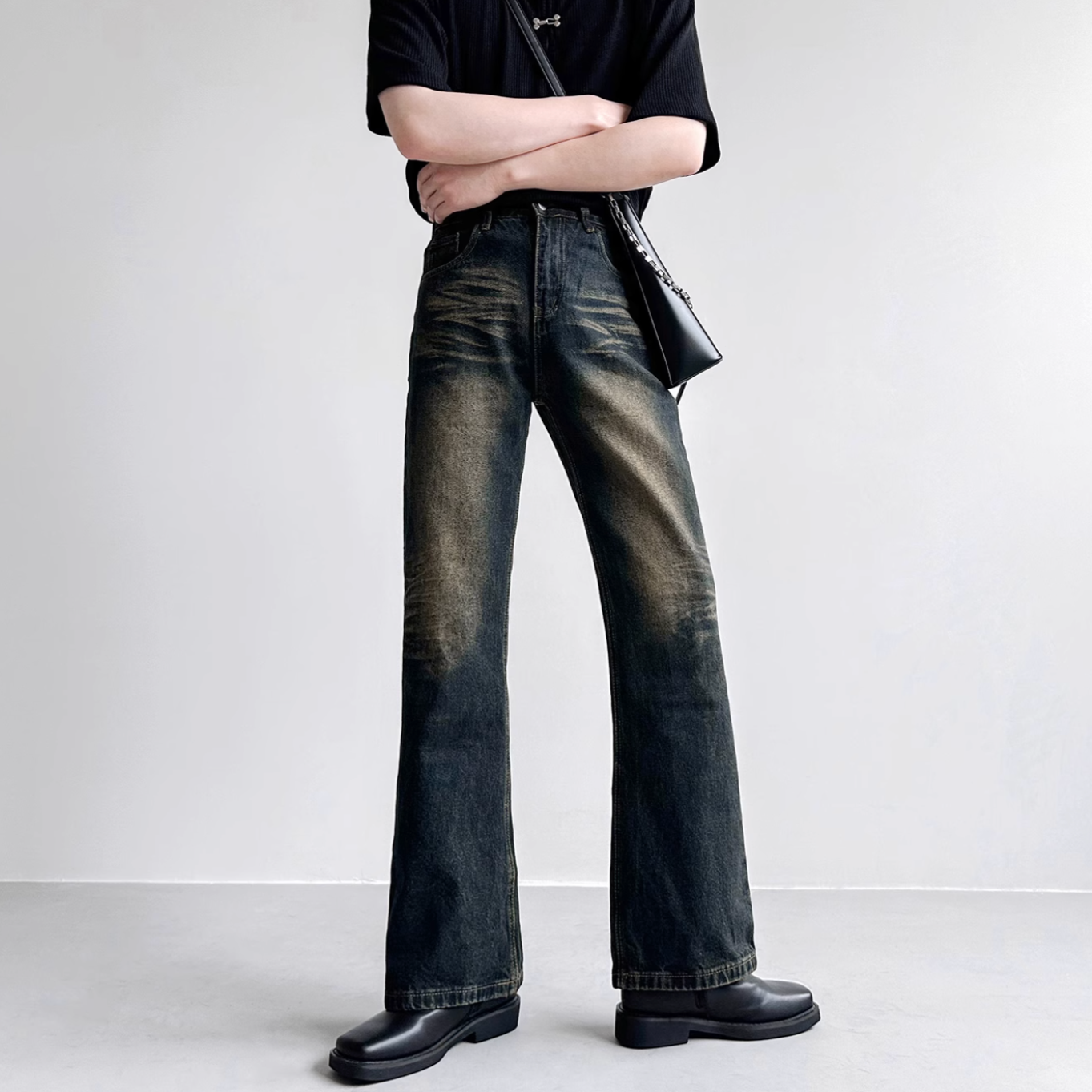 モダンウォッシュフレアデニム Ot4714