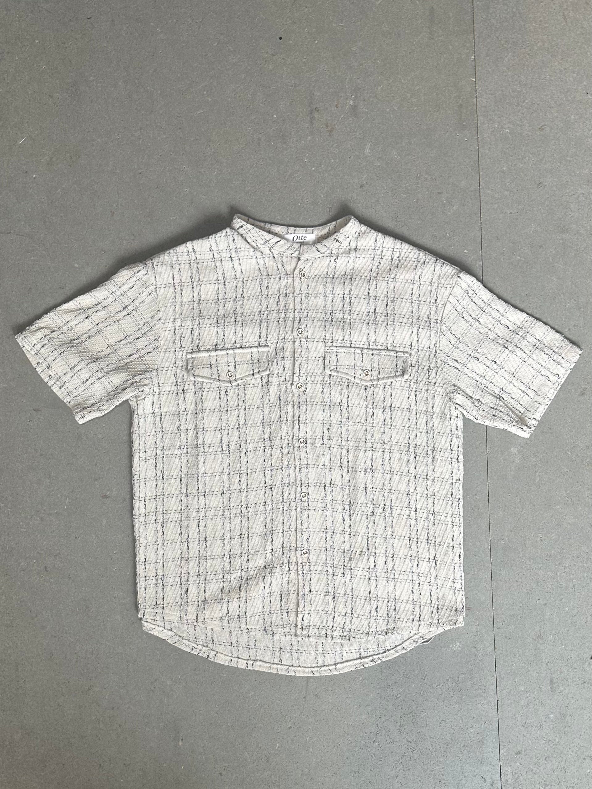 ノーカラーチェックシャツ Ot20050