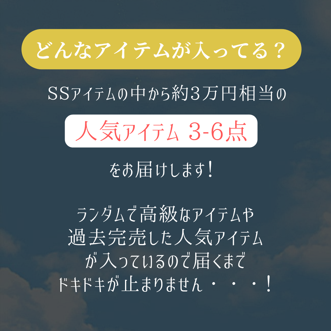 全額返金!SS Happy Bag✨