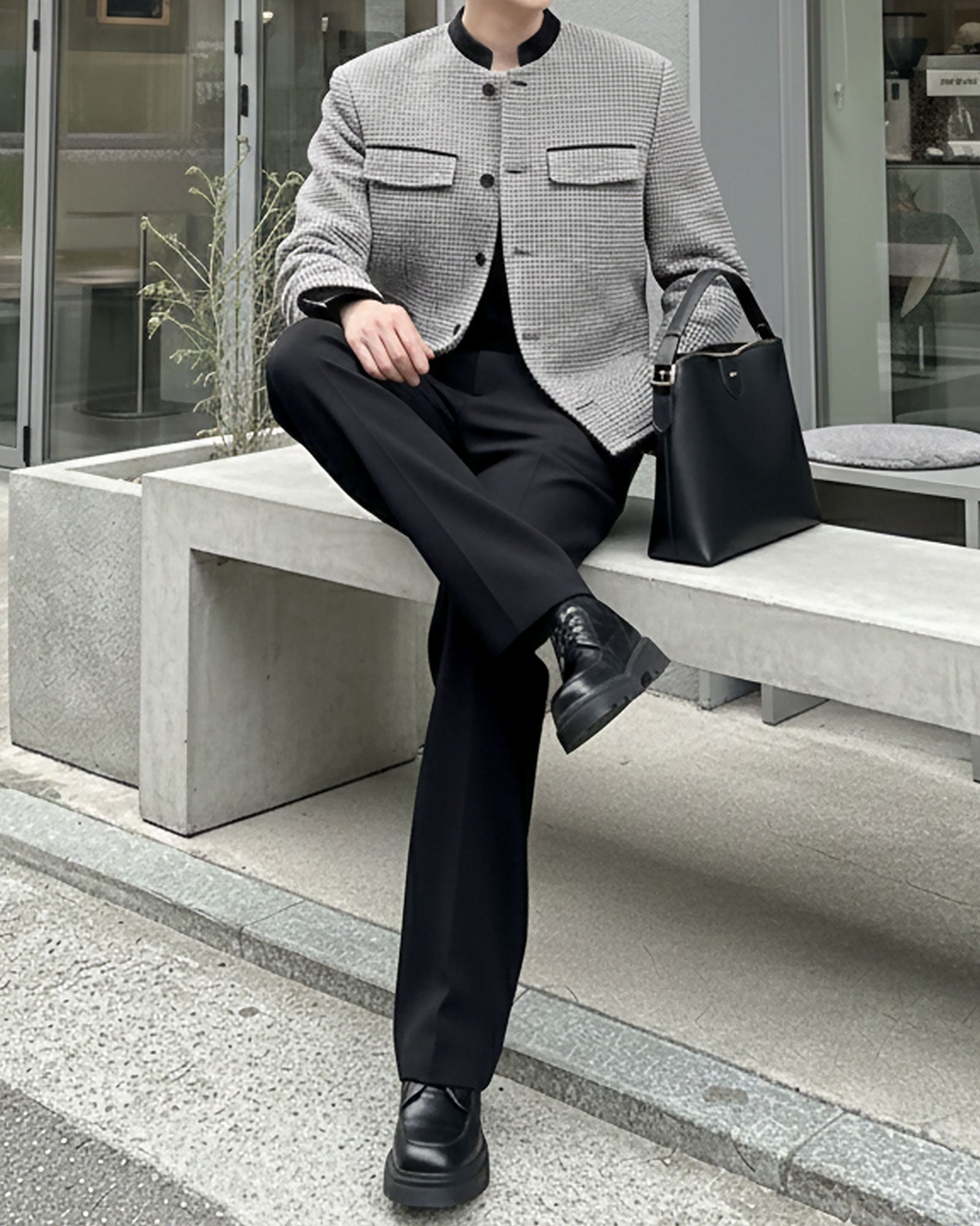 ハウンドチェックショートジャケット Ot30052