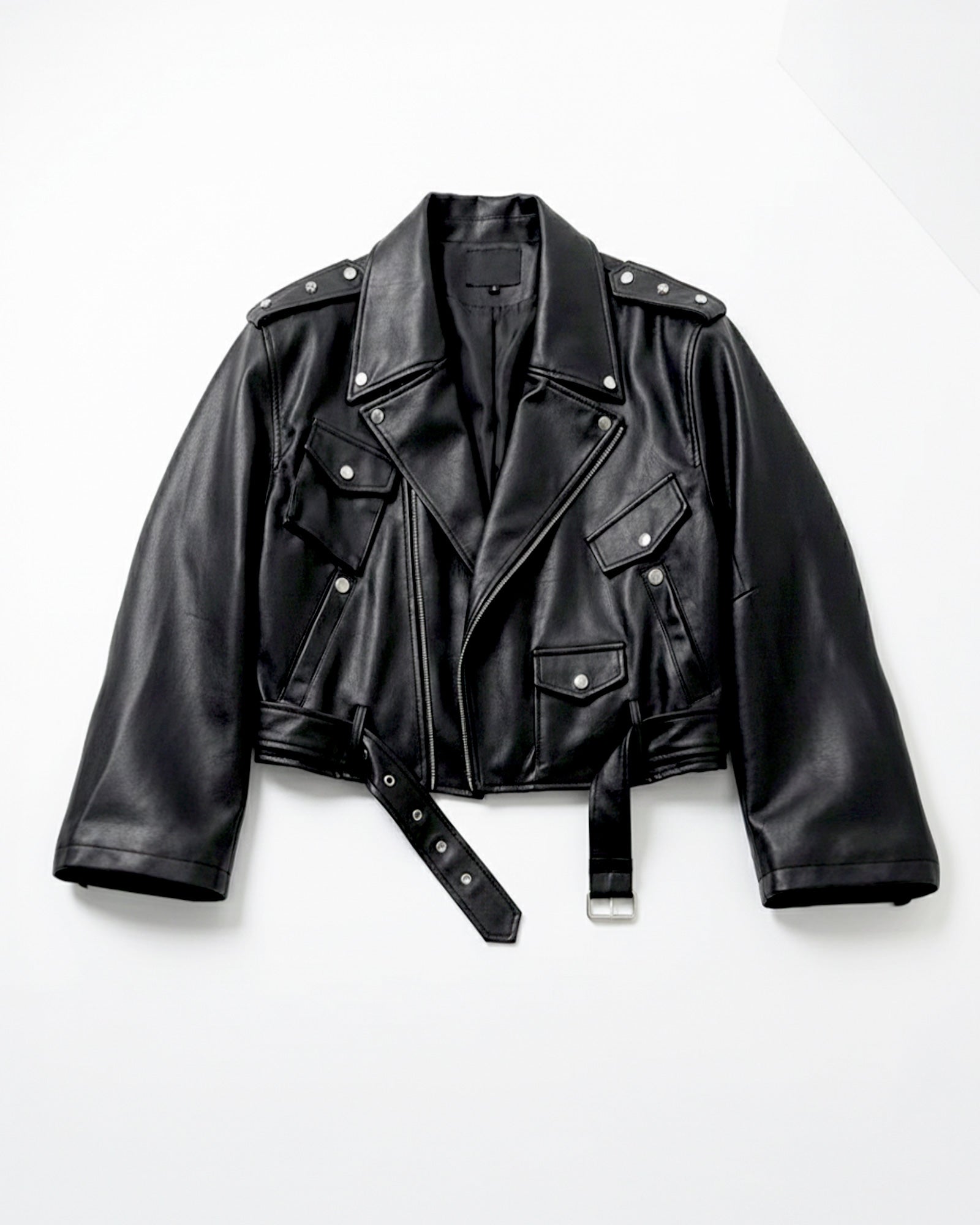 PUレザーライダースショートジャケット Ot30062