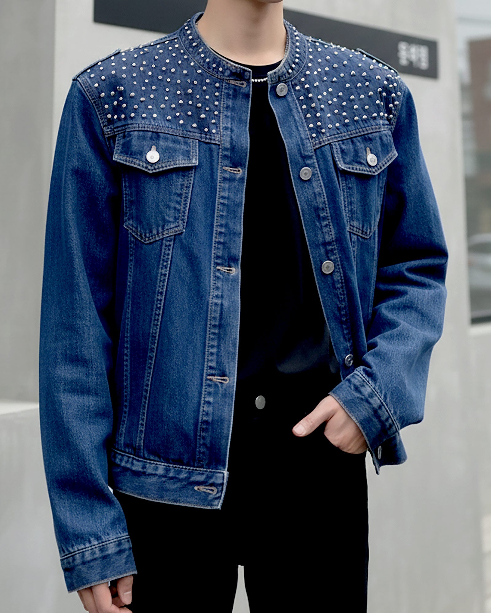 デコデニムノーカラージャケット Ot30063