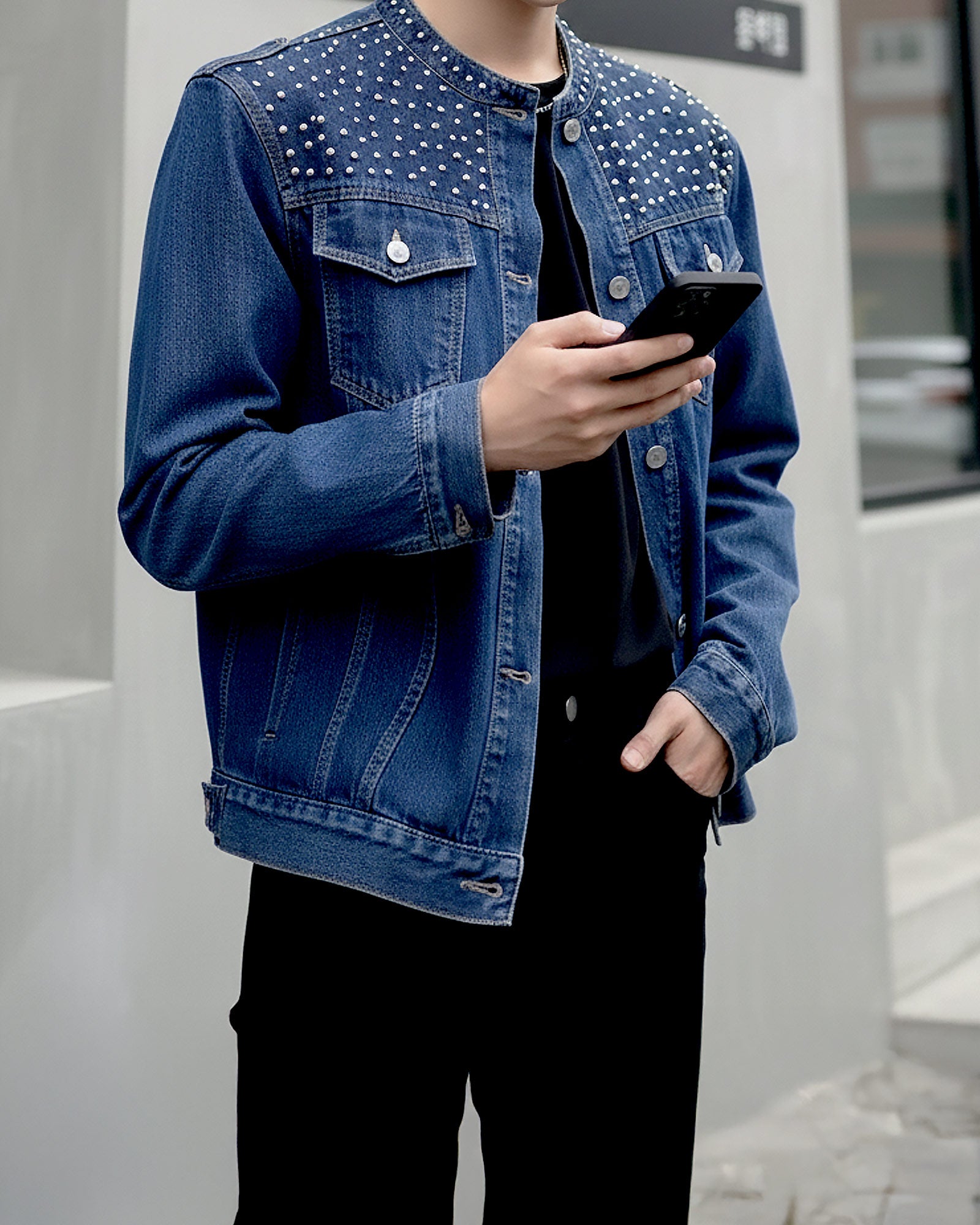 デコデニムノーカラージャケット Ot30063