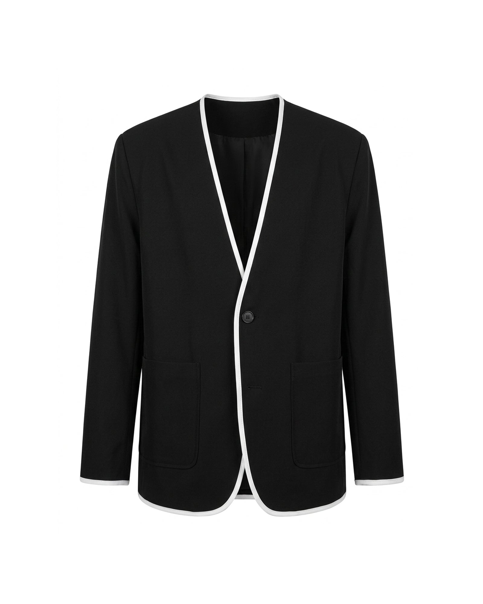 パイピングデザインノーカラーライトジャケット Ot30070