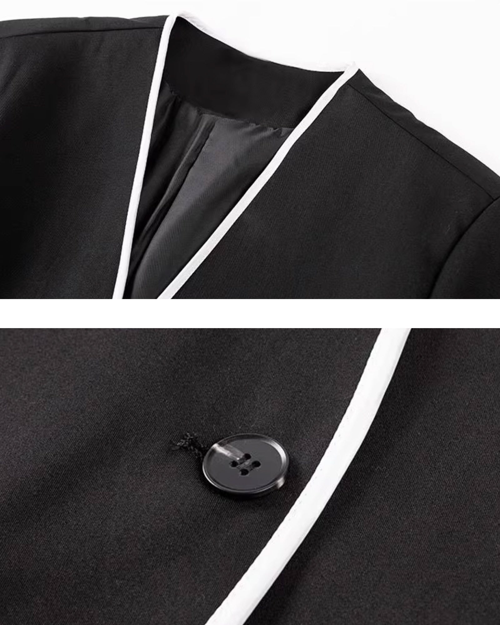 パイピングデザインノーカラーライトジャケット Ot30070