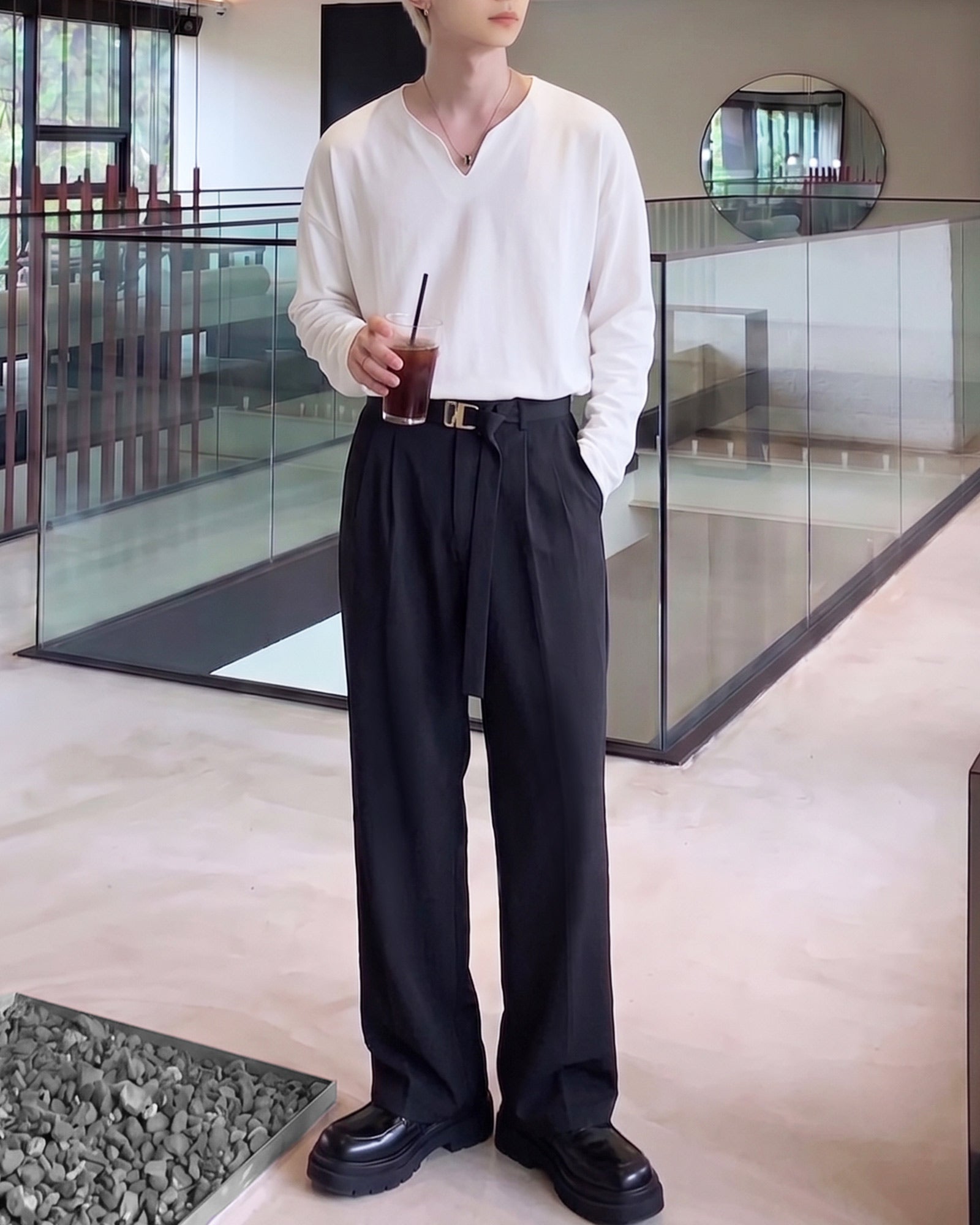 オープンカラーエフォートレスセットアップ Ot30077