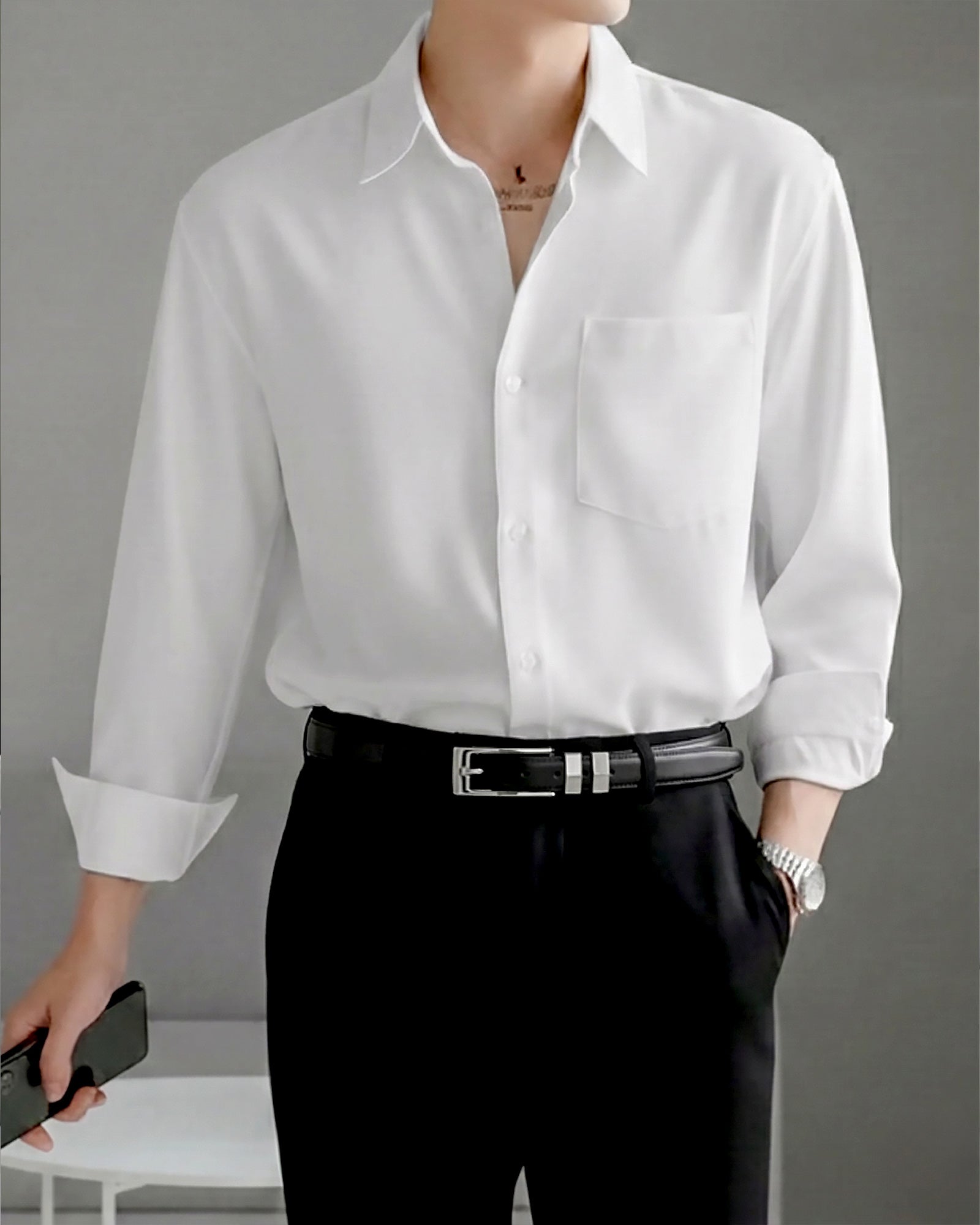 ミニマルスクエアバックルベルト Ot40001