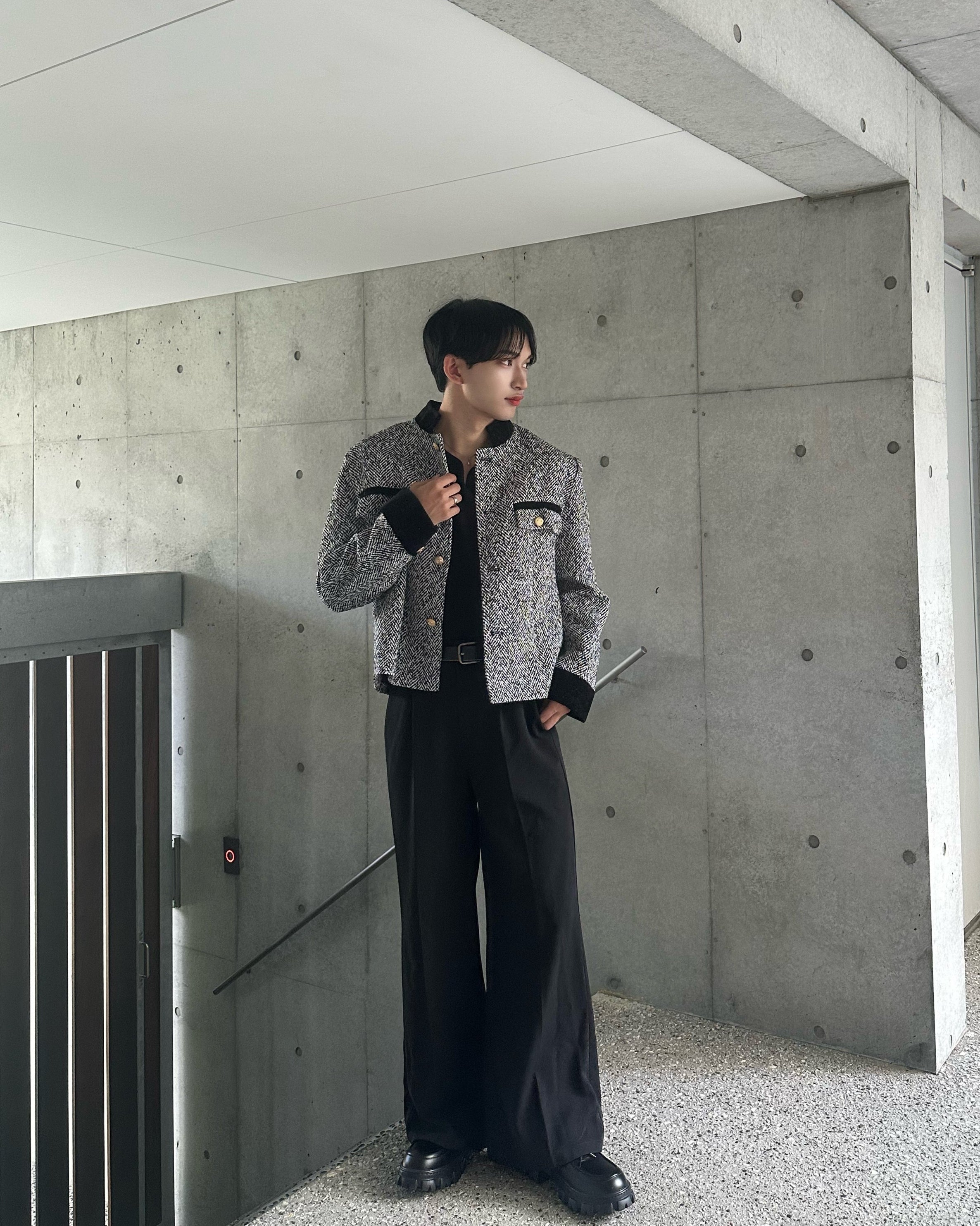 パイピングツイードジャケット Ot30012