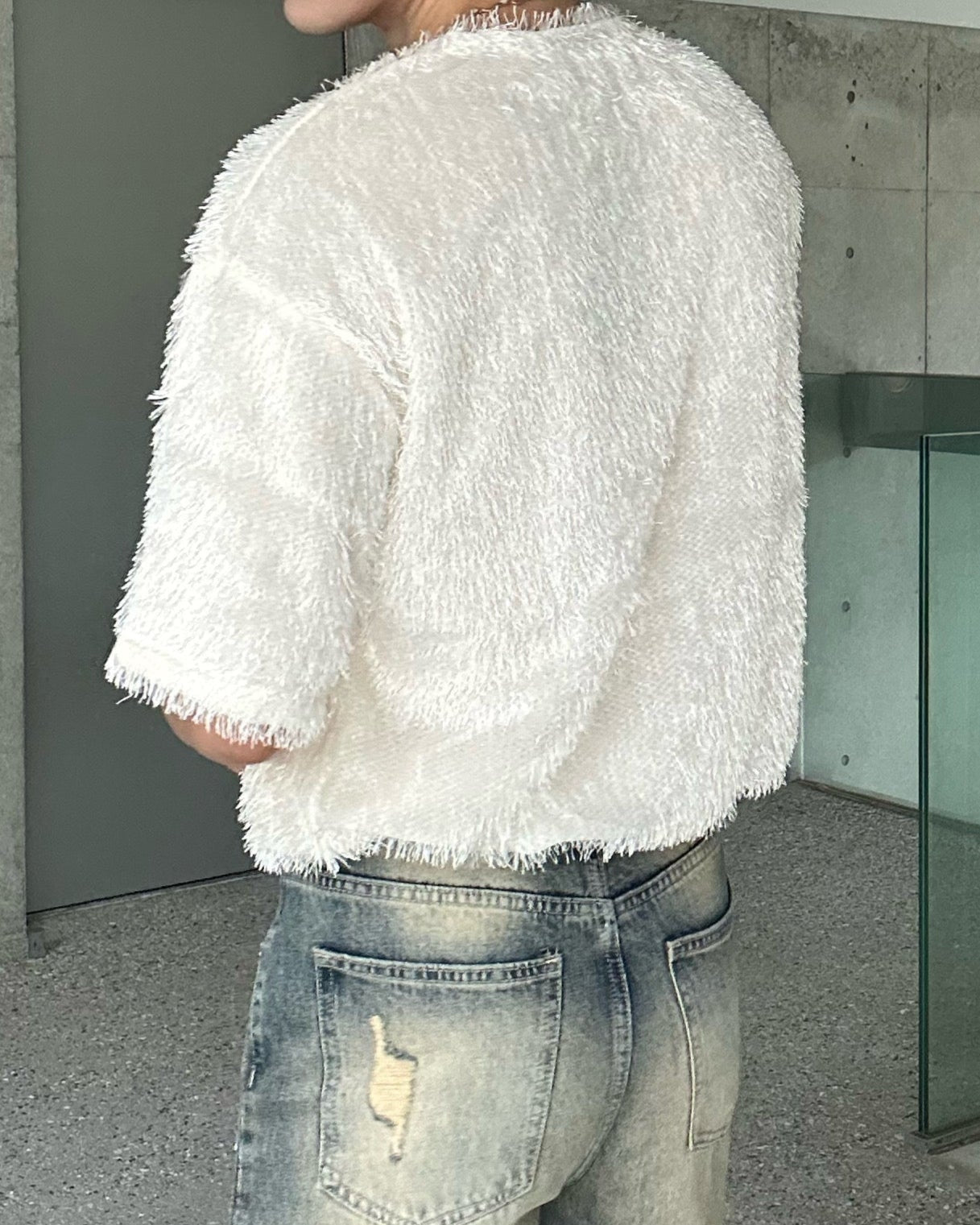 ラウンドネックモヘアTシャツ Ot20075