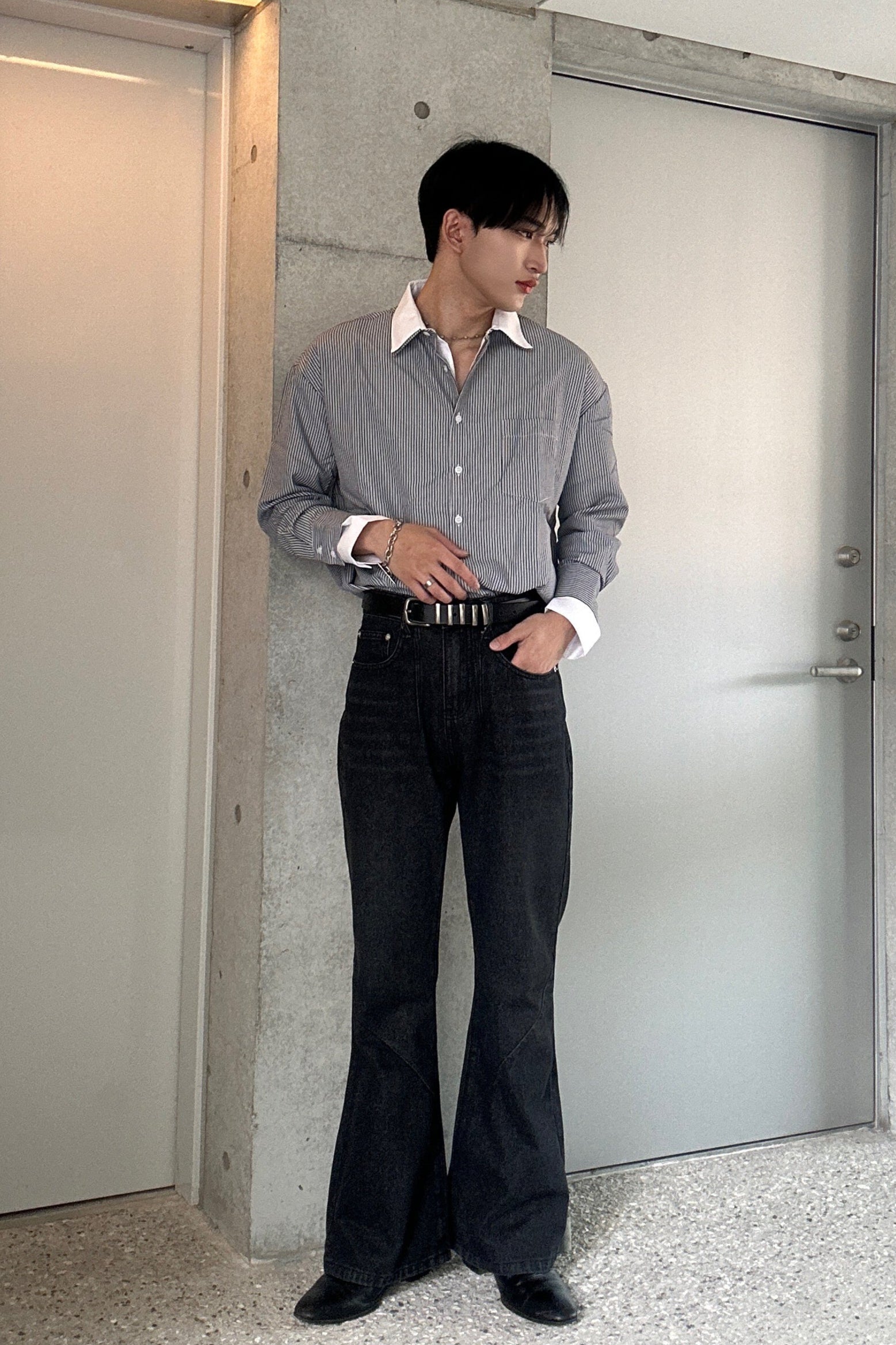 ドッキングストライプシャツ Ot5261