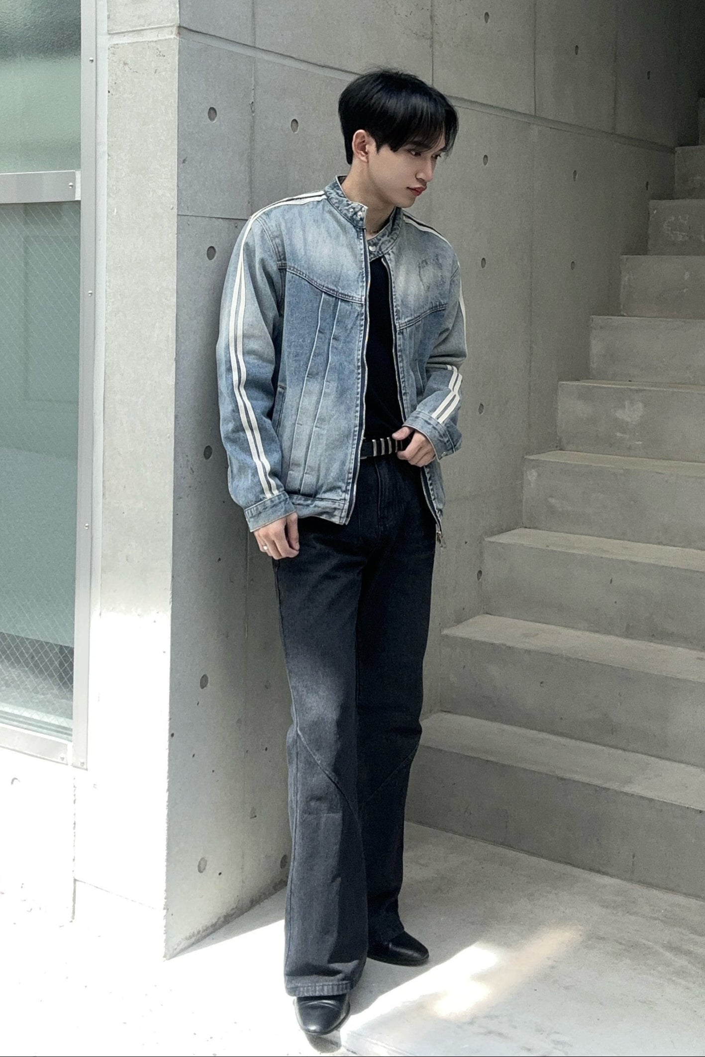 ラインブルーデニムジャケット Ot30004