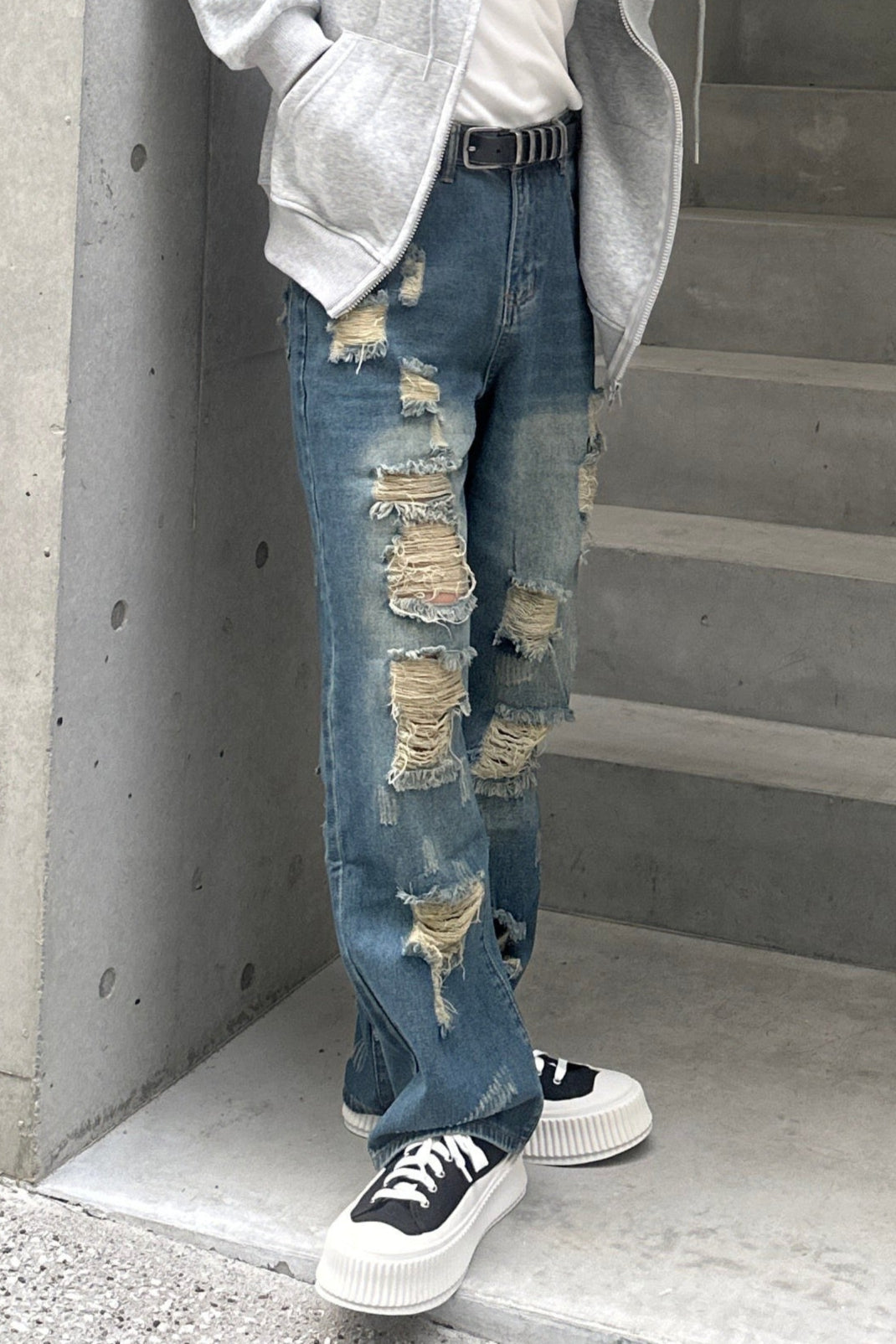 ルーズグレーダブルジップパーカー Ot30001