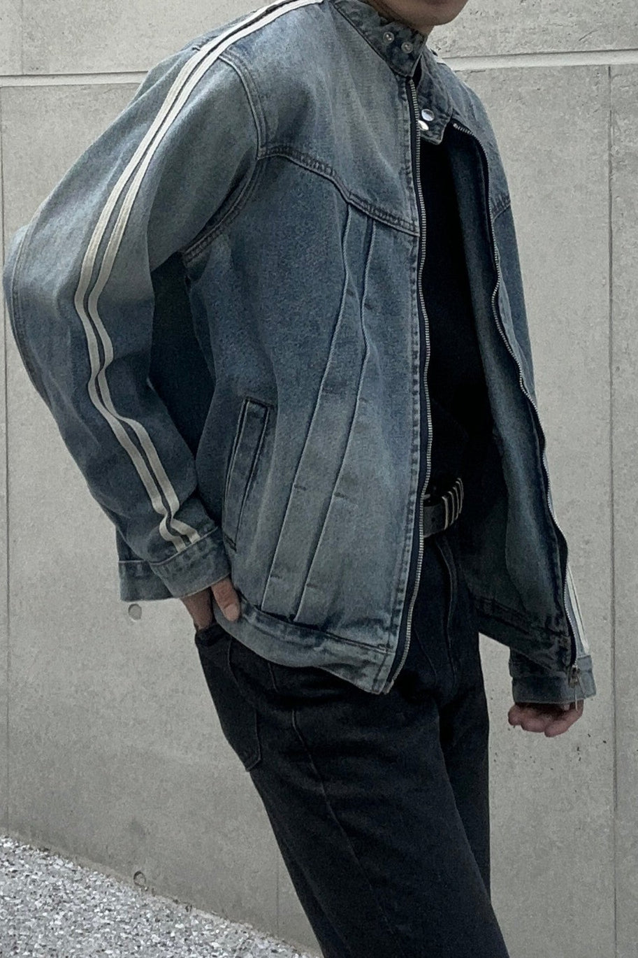 ラインブルーデニムジャケット Ot30004