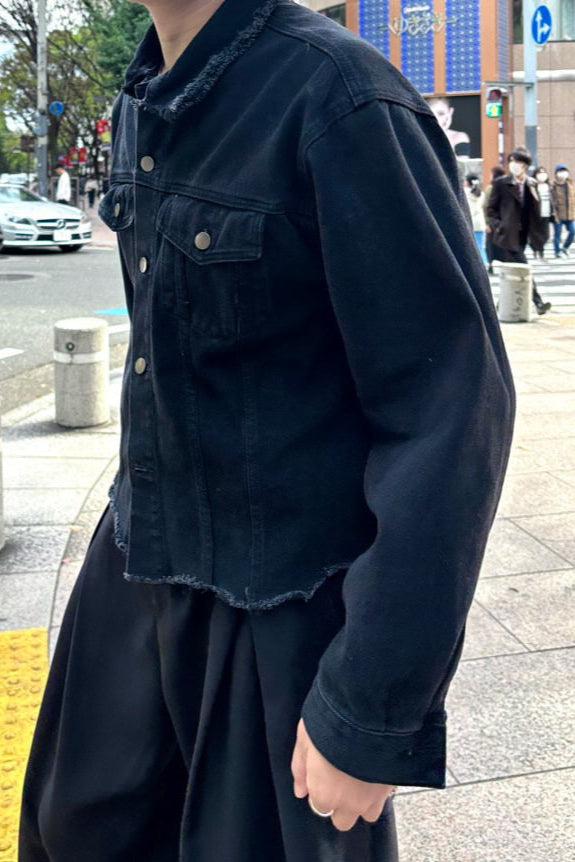 クロップドカットオフデニムジャケット Ot4665