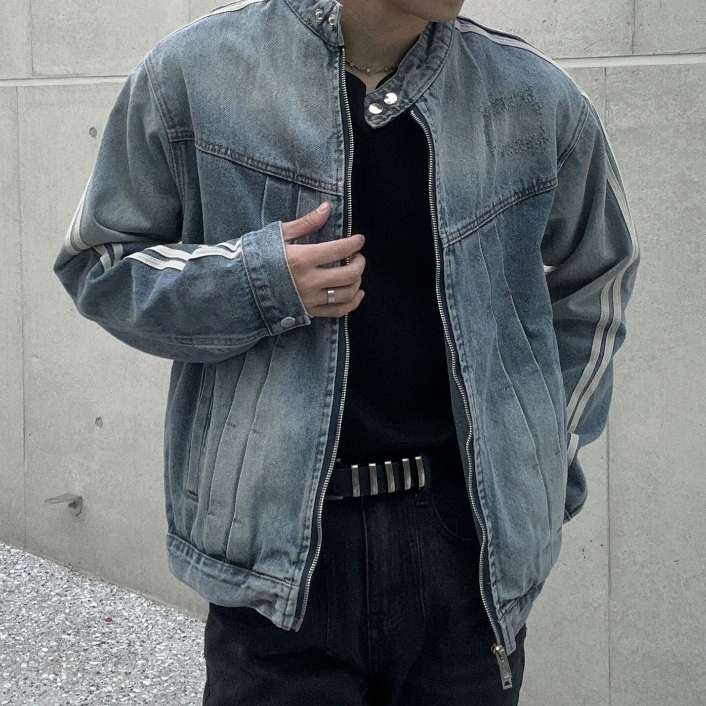 ラインブルーデニムジャケット Ot30004