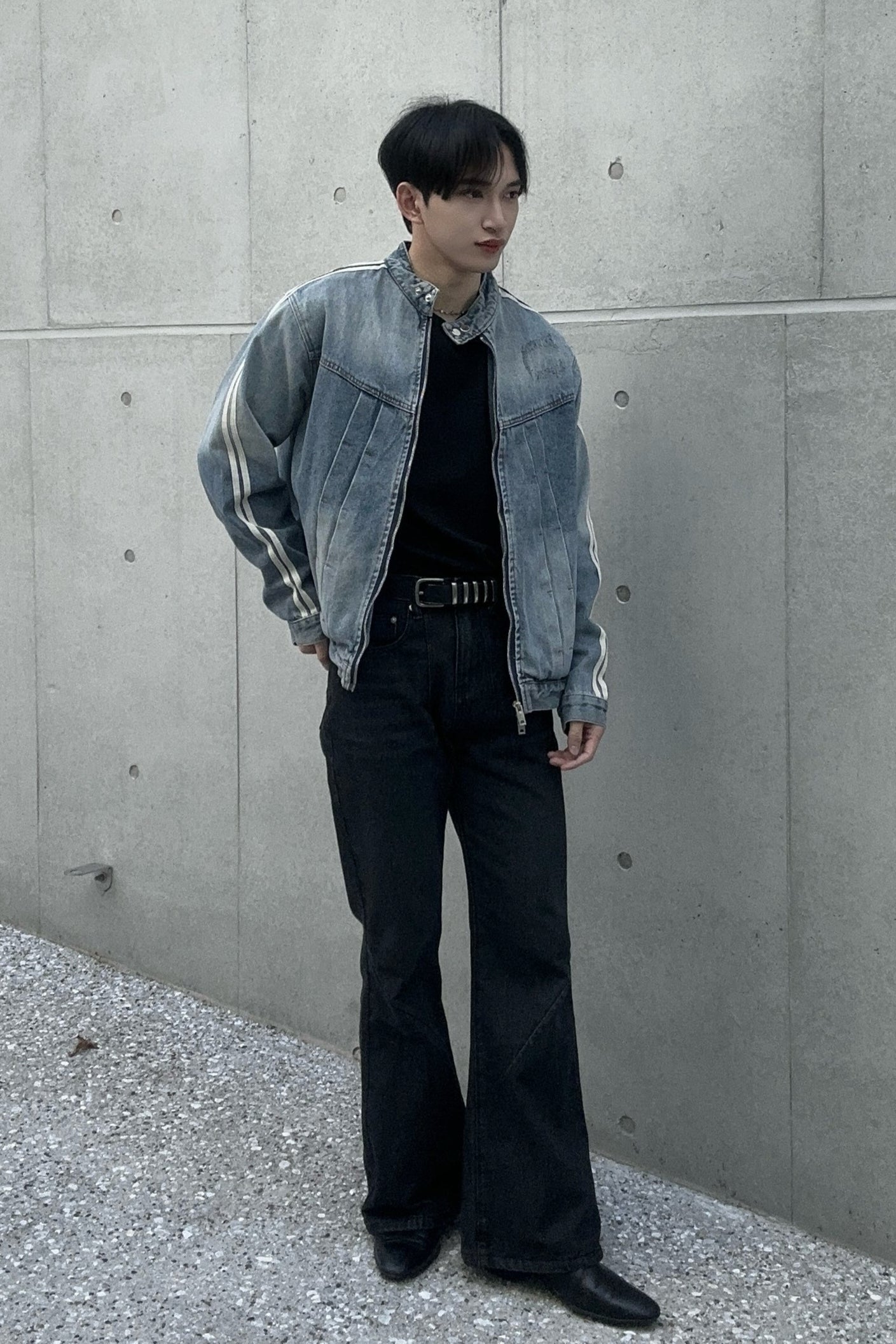 ラインブルーデニムジャケット Ot30004