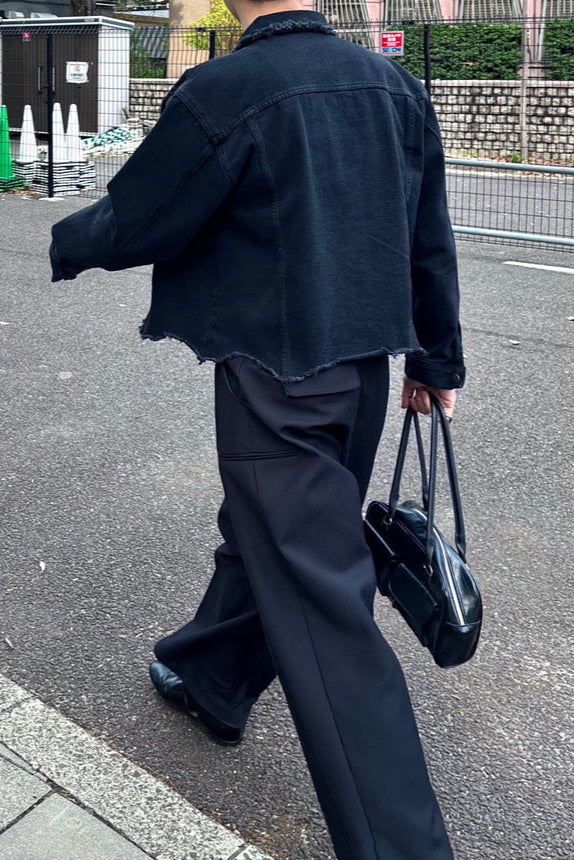 クロップドカットオフデニムジャケット Ot4665