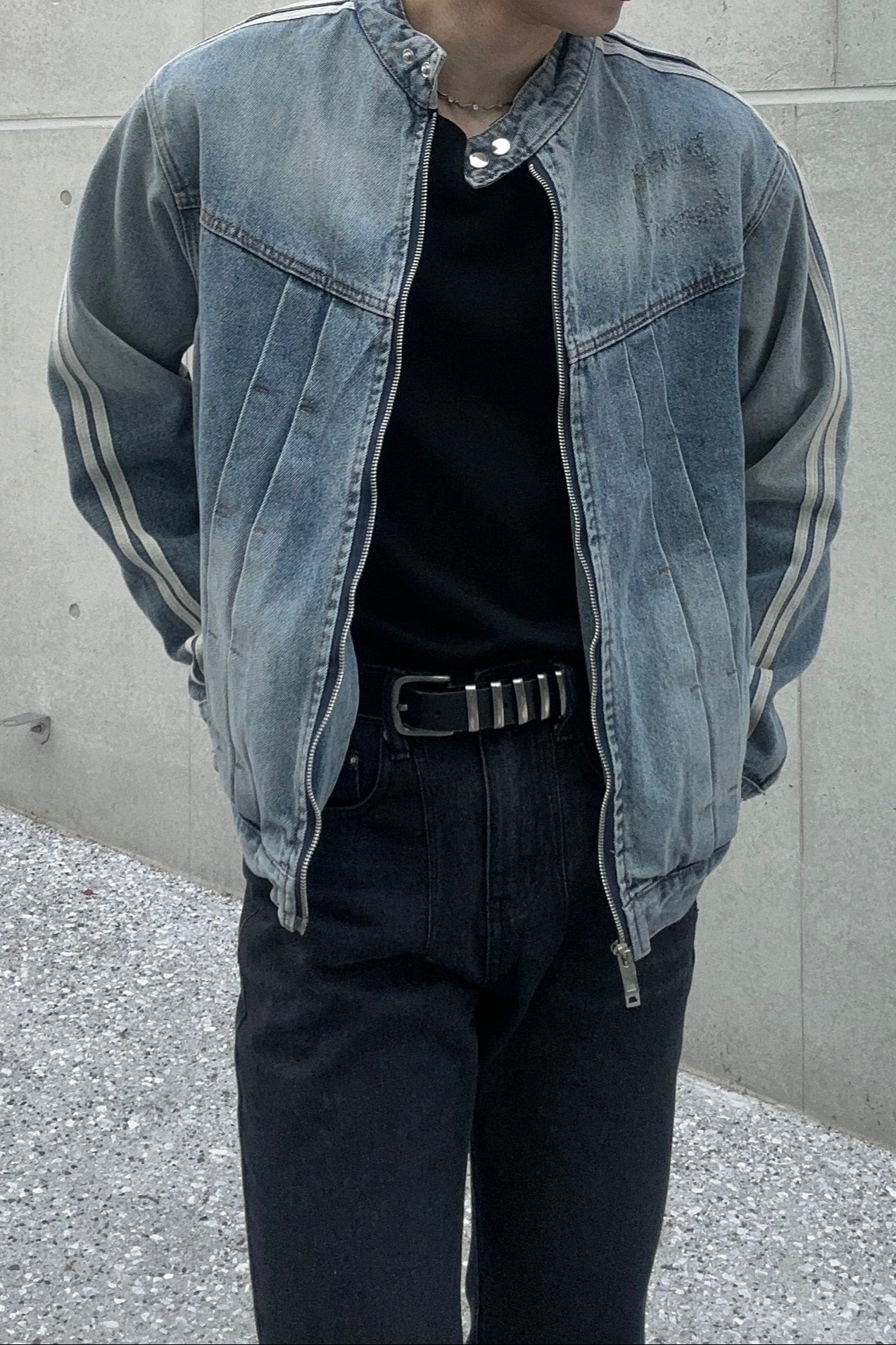 ラインブルーデニムジャケット Ot30004