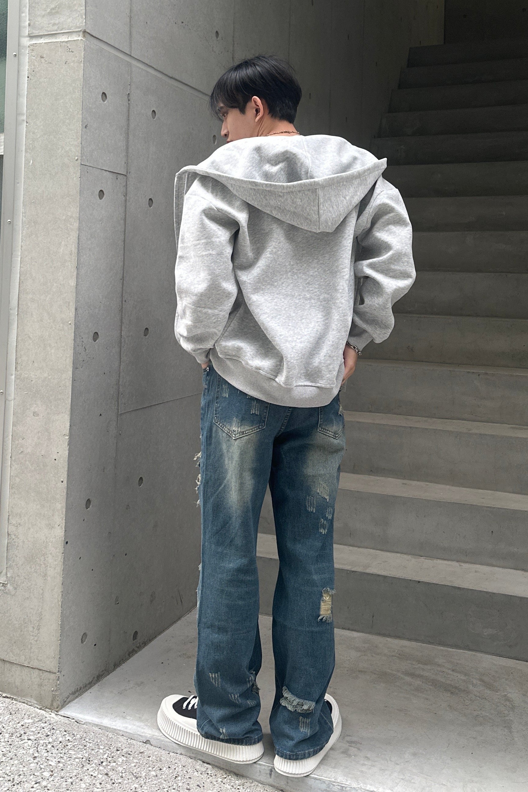 ルーズグレーダブルジップパーカー Ot30001