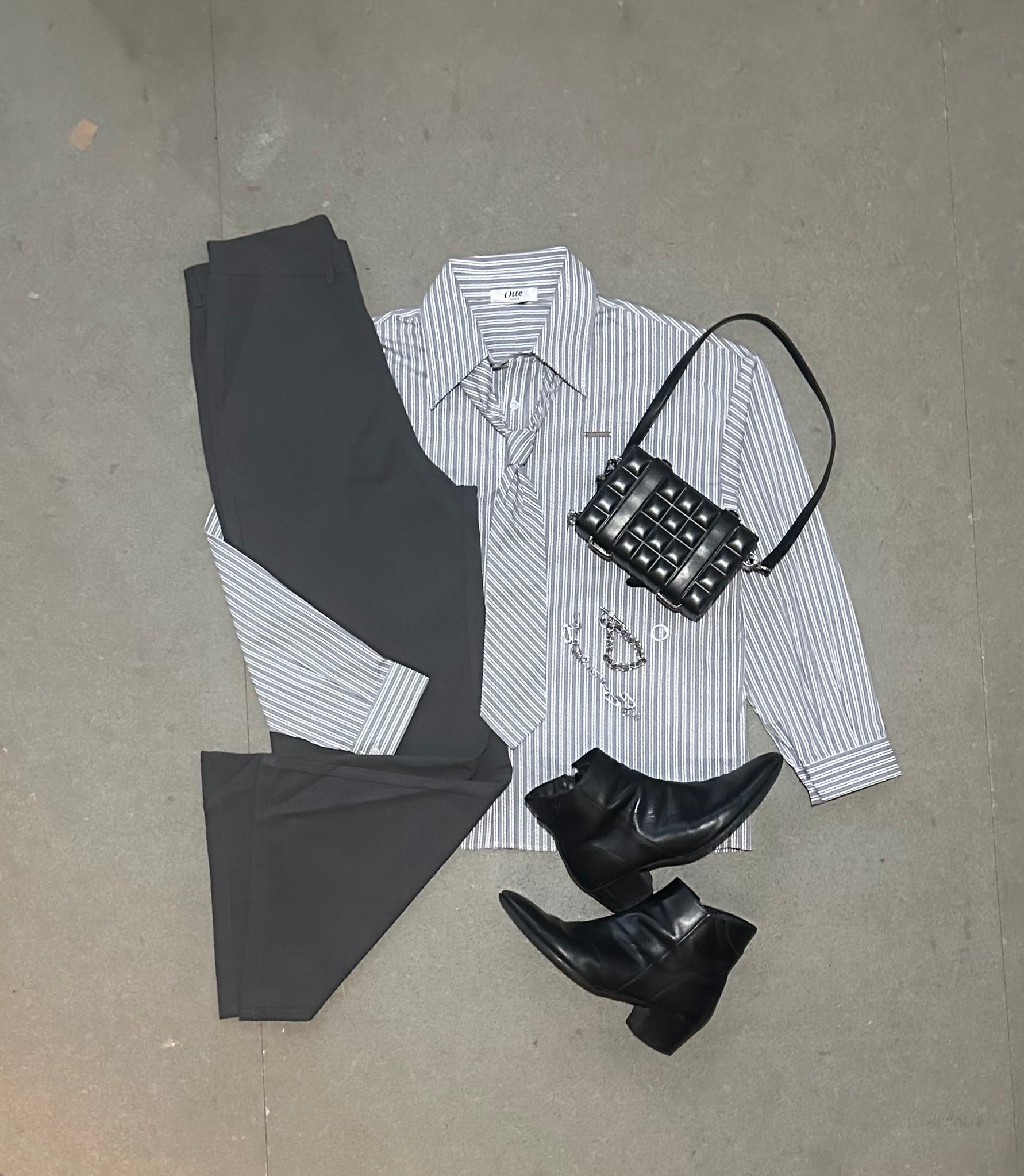 シンプルワイドレッグスラックス Ot11704