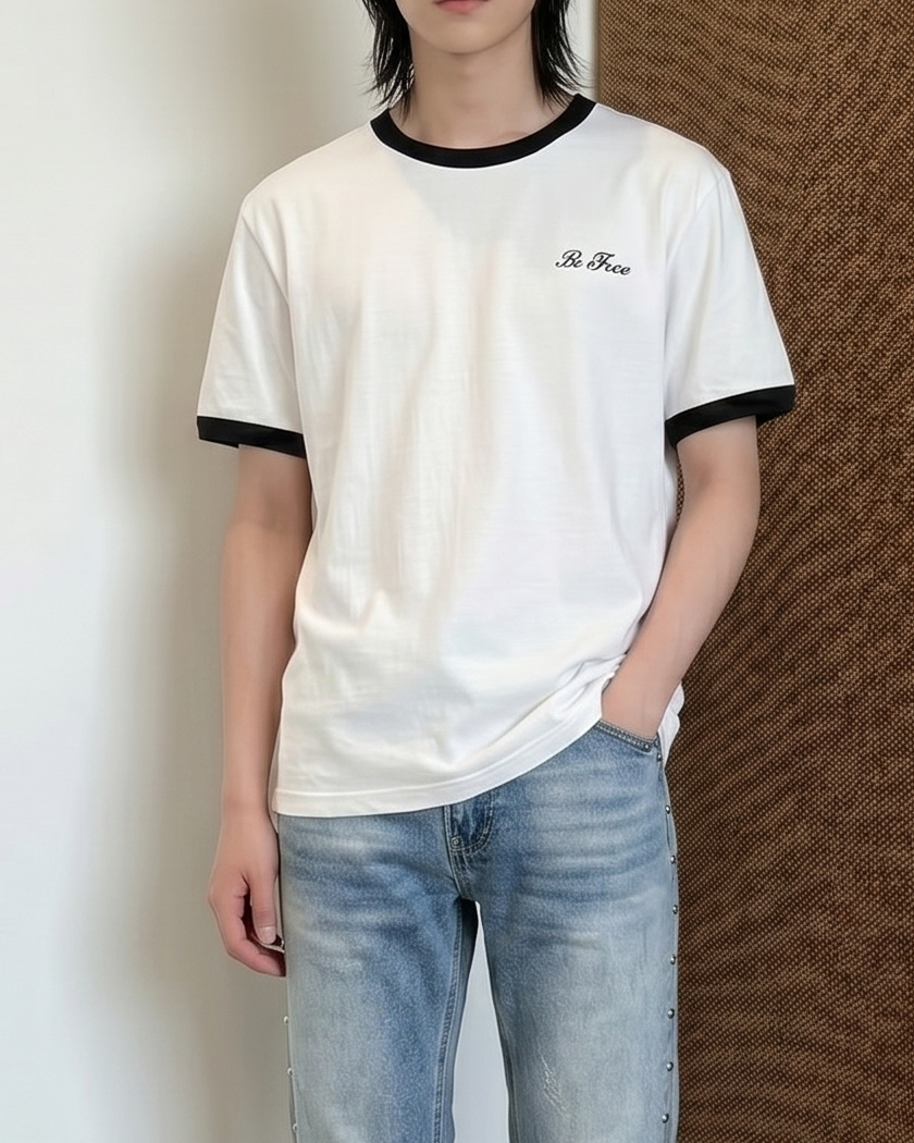 コリアンレタープリントTシャツ Ot20182