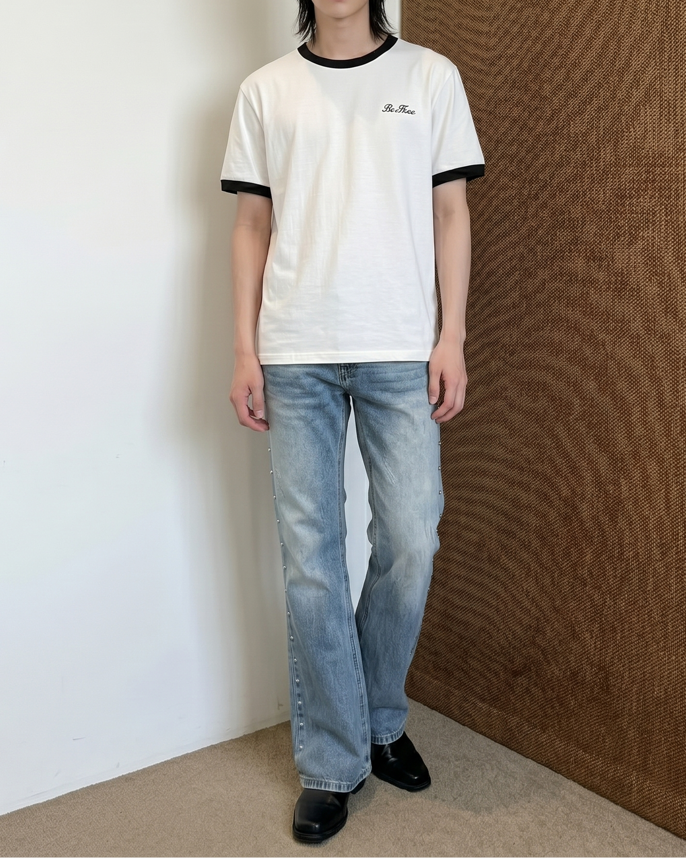 コリアンレタープリントTシャツ Ot20182