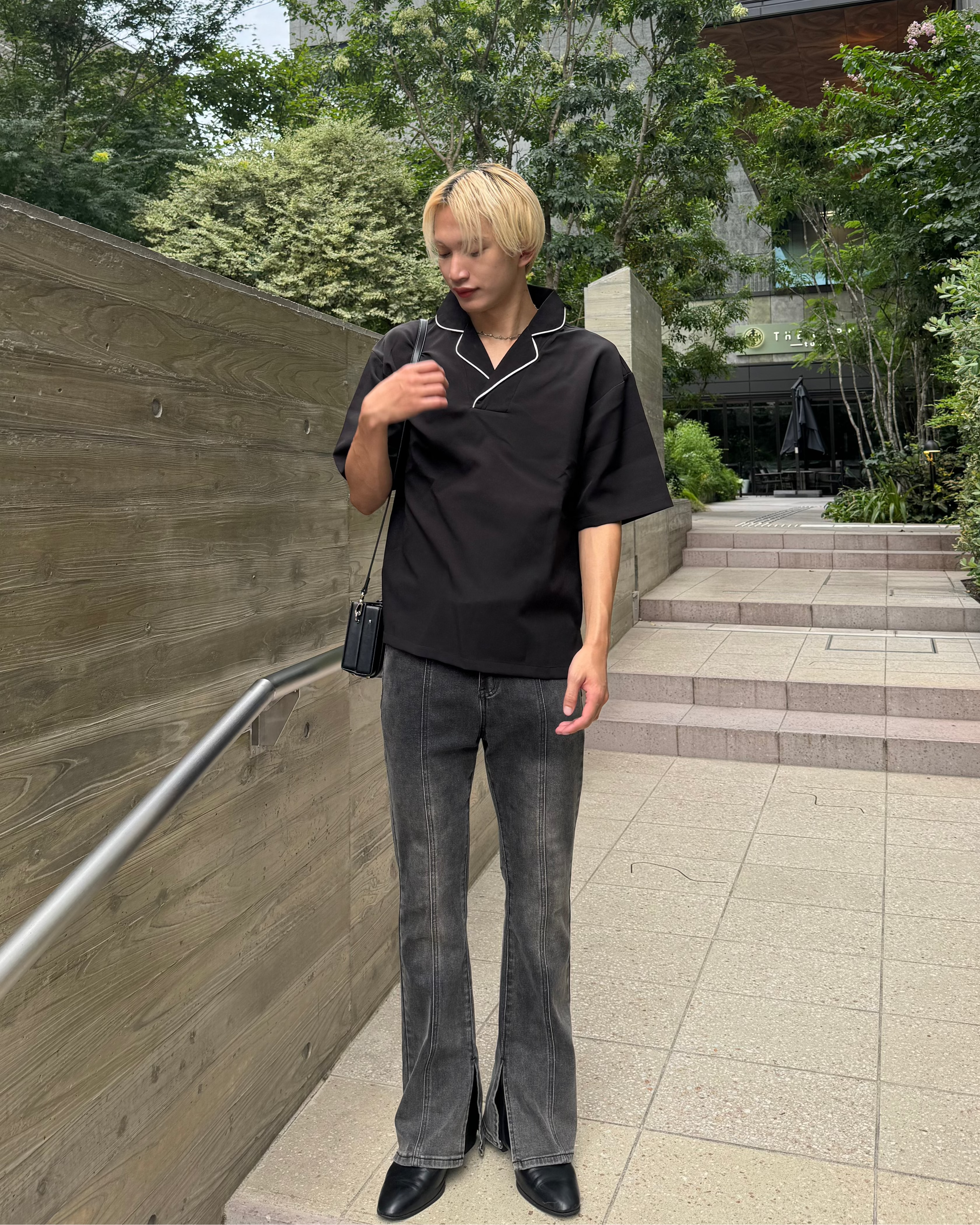 【再販売】ステッチカラーモノトーンTシャツ Ot20045