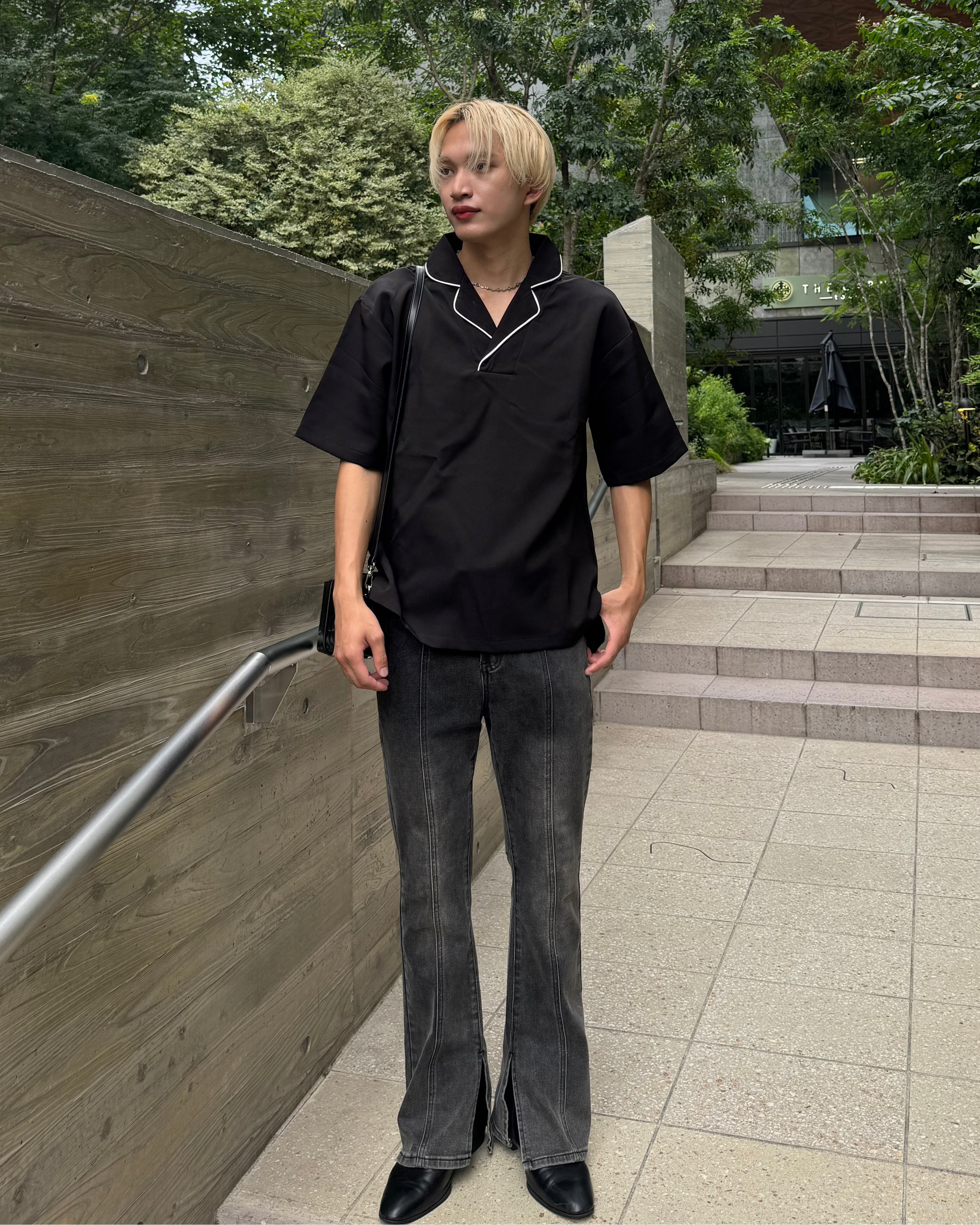 【再販売】ステッチカラーモノトーンTシャツ Ot20045