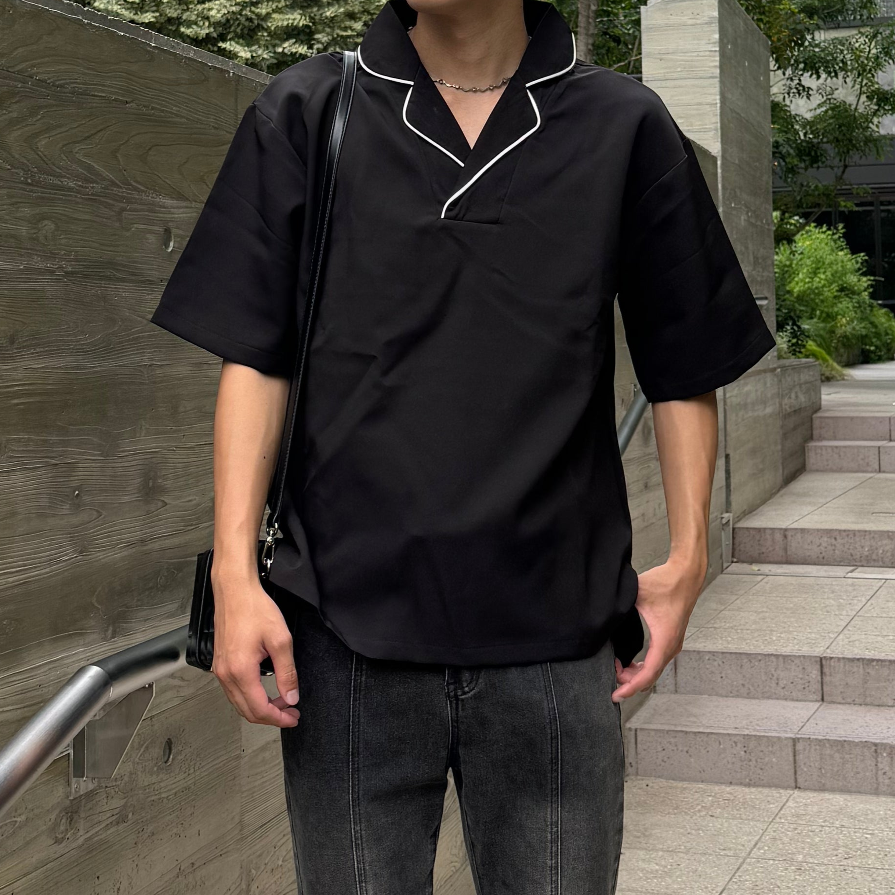 【再販売】ステッチカラーモノトーンTシャツ Ot20045
