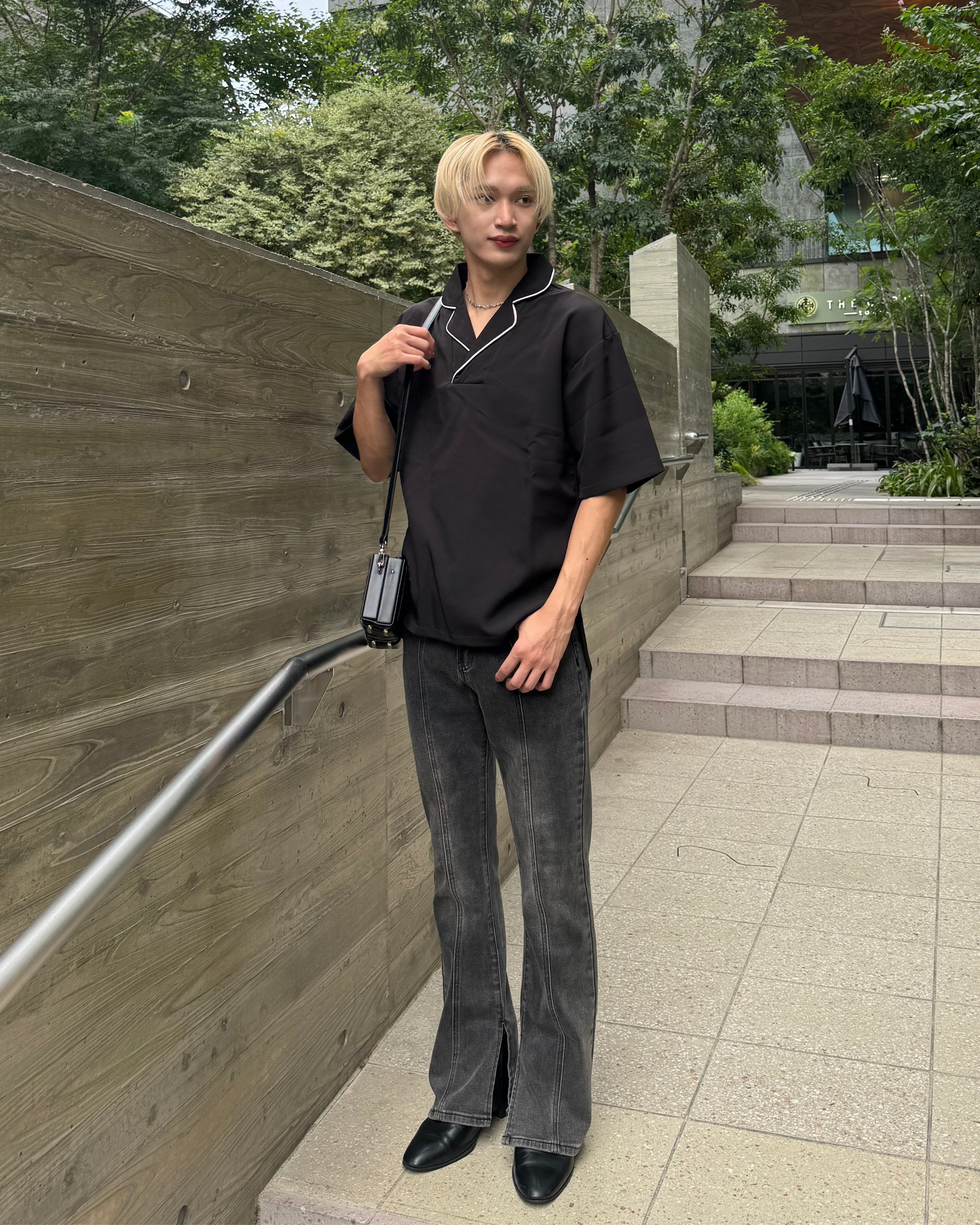 【再販売】ステッチカラーモノトーンTシャツ Ot20045