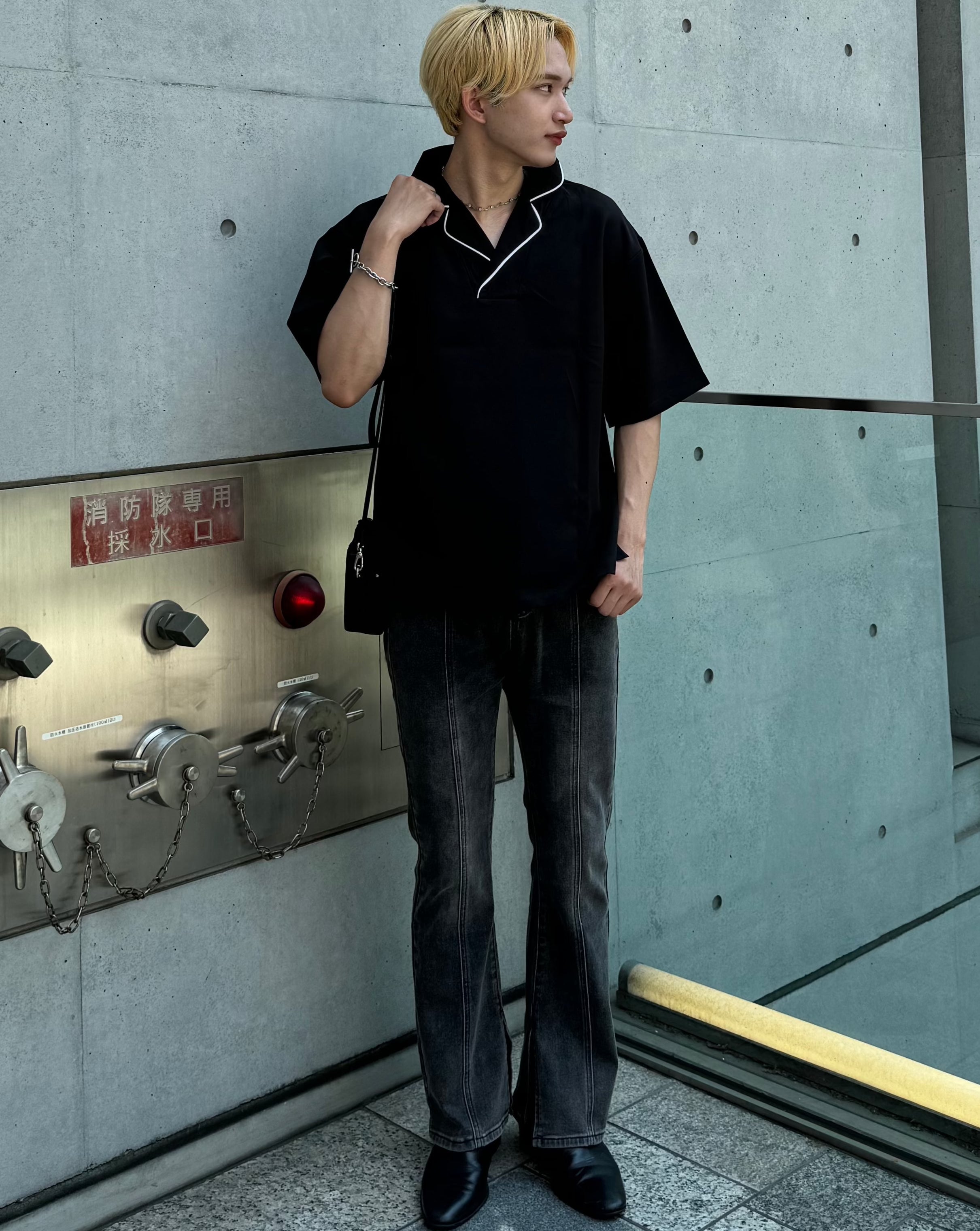 【再販売】ステッチカラーモノトーンTシャツ Ot20045
