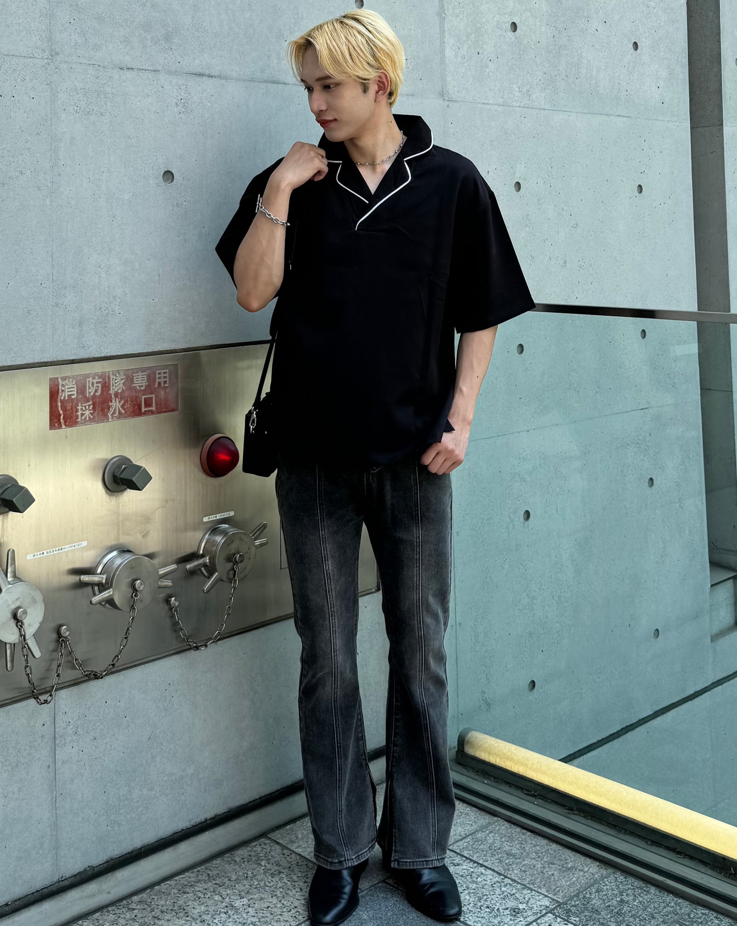 【再販売】ステッチカラーモノトーンTシャツ Ot20045